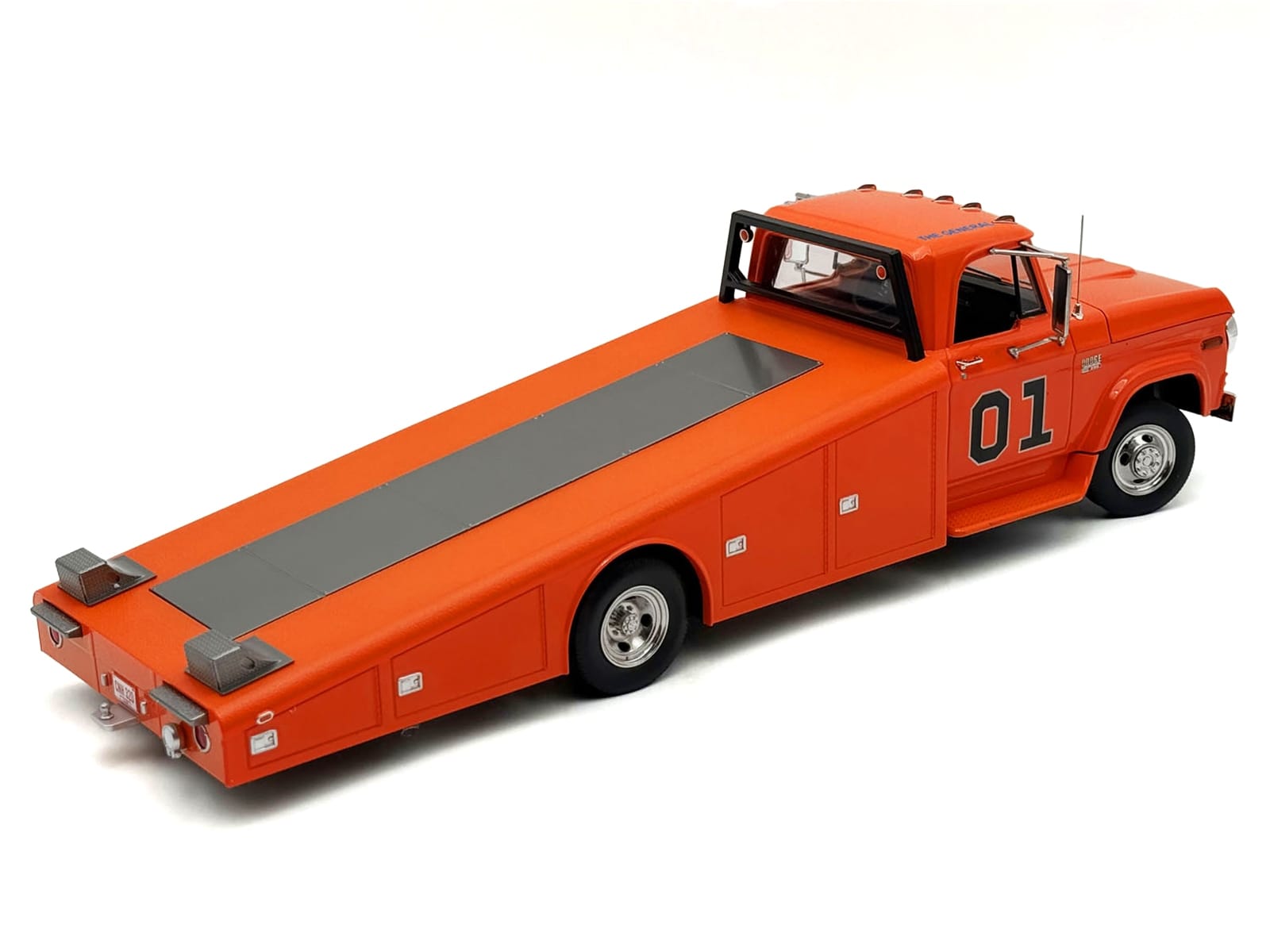 1970 Dodge D-300 Ramp Truck #01 "The General" Orange Limited Edition to 852 pieces Worldwide 1/18 Diecast Model Car by ACME - Image 5