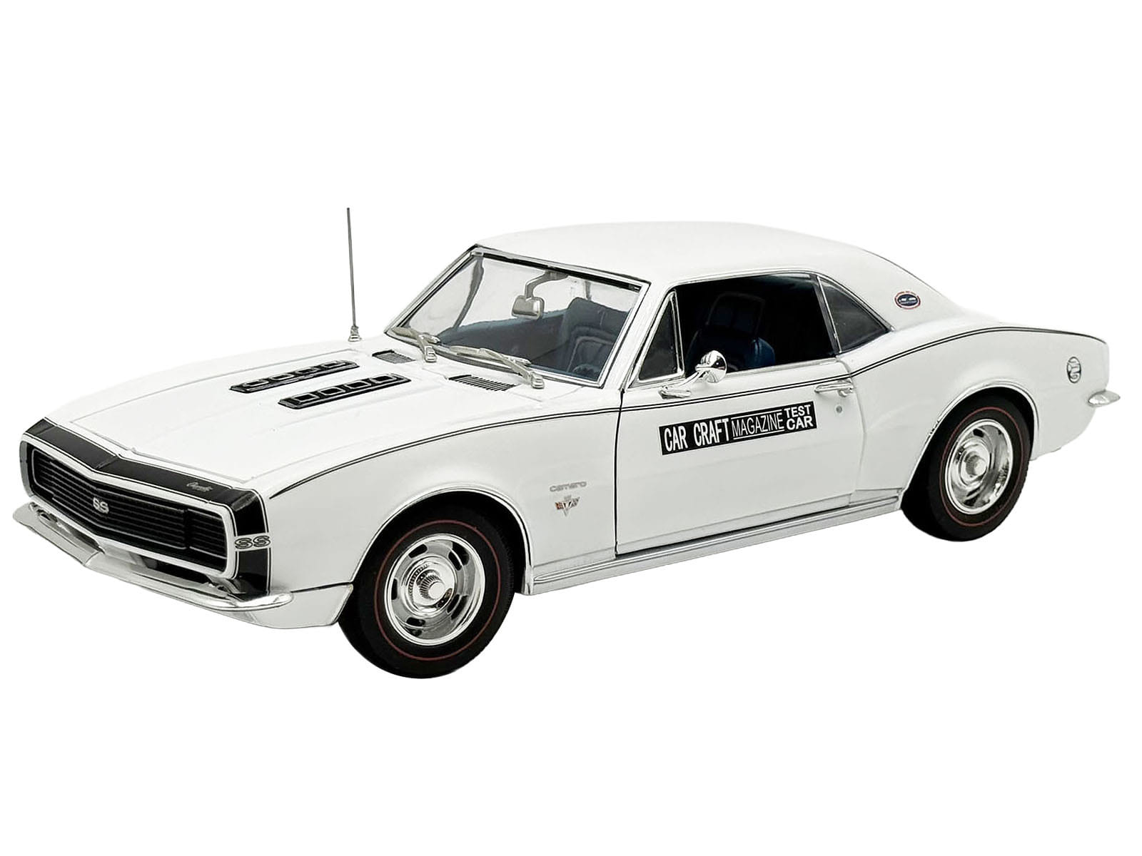 1967 Chevrolet Camaro RS/SS "Car Craft Test Car" White Limited Edition to 180 pieces Worldwide 1/18 Diecast Model Car by ACME - Image 2