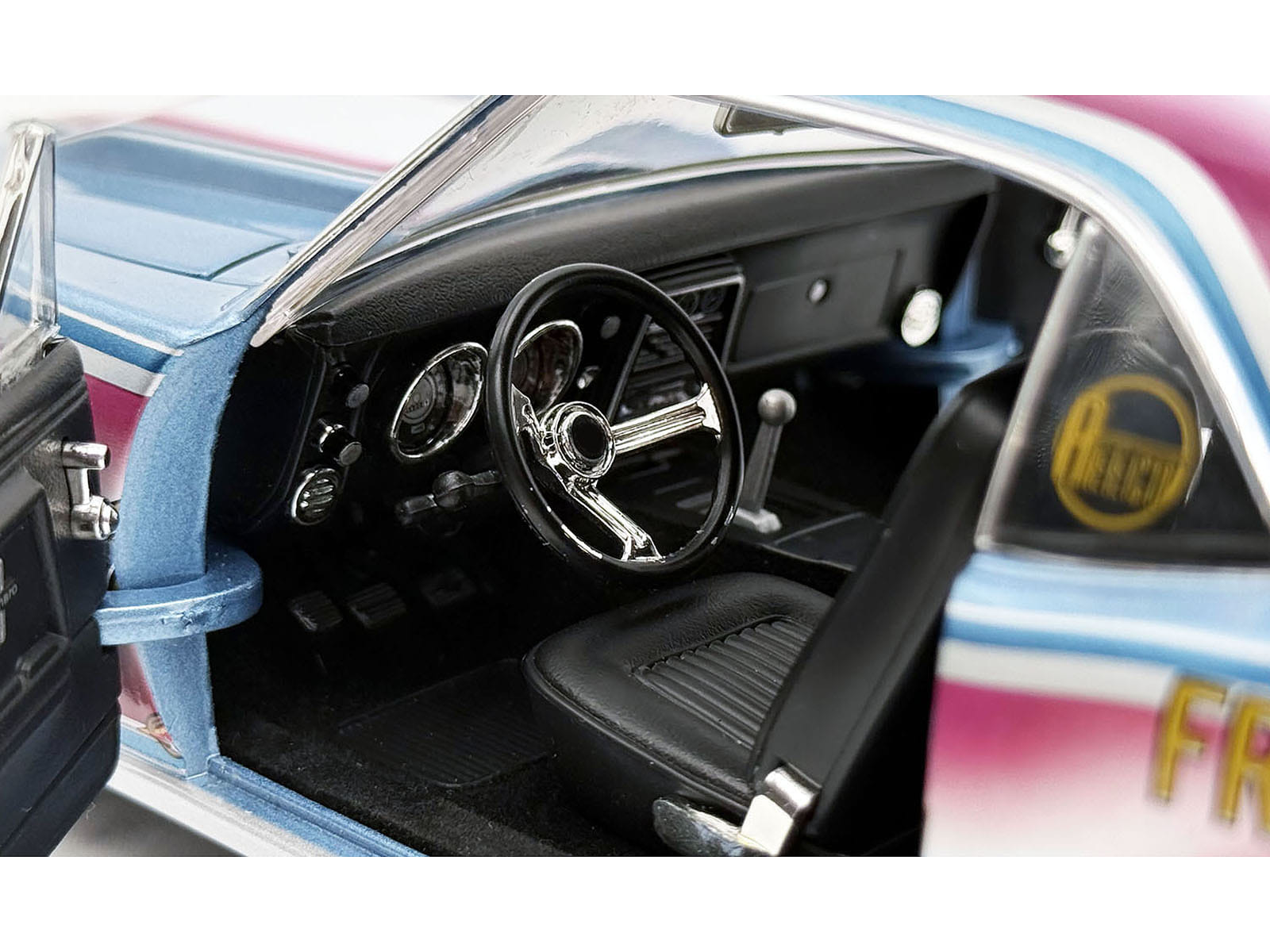 1967 Chevrolet Camaro "Mr. Bardahl Drag Car" Blue Metallic with Red and White Graphics Limited Edition to 312 pieces Worldwide 1/18 Diecast Model Car by ACME - Image 3