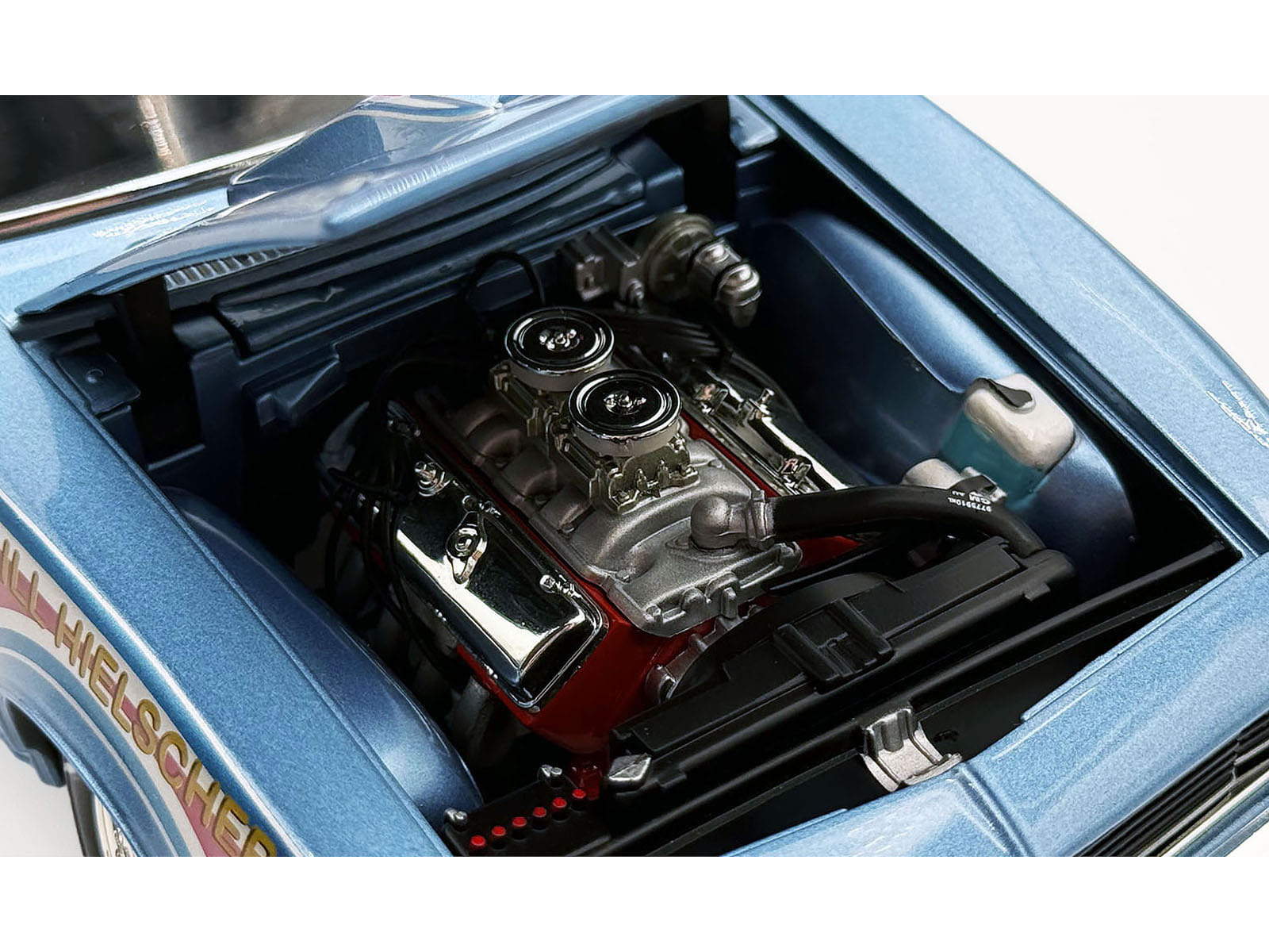 1967 Chevrolet Camaro "Mr. Bardahl Drag Car" Blue Metallic with Red and White Graphics Limited Edition to 312 pieces Worldwide 1/18 Diecast Model Car by ACME - Image 4