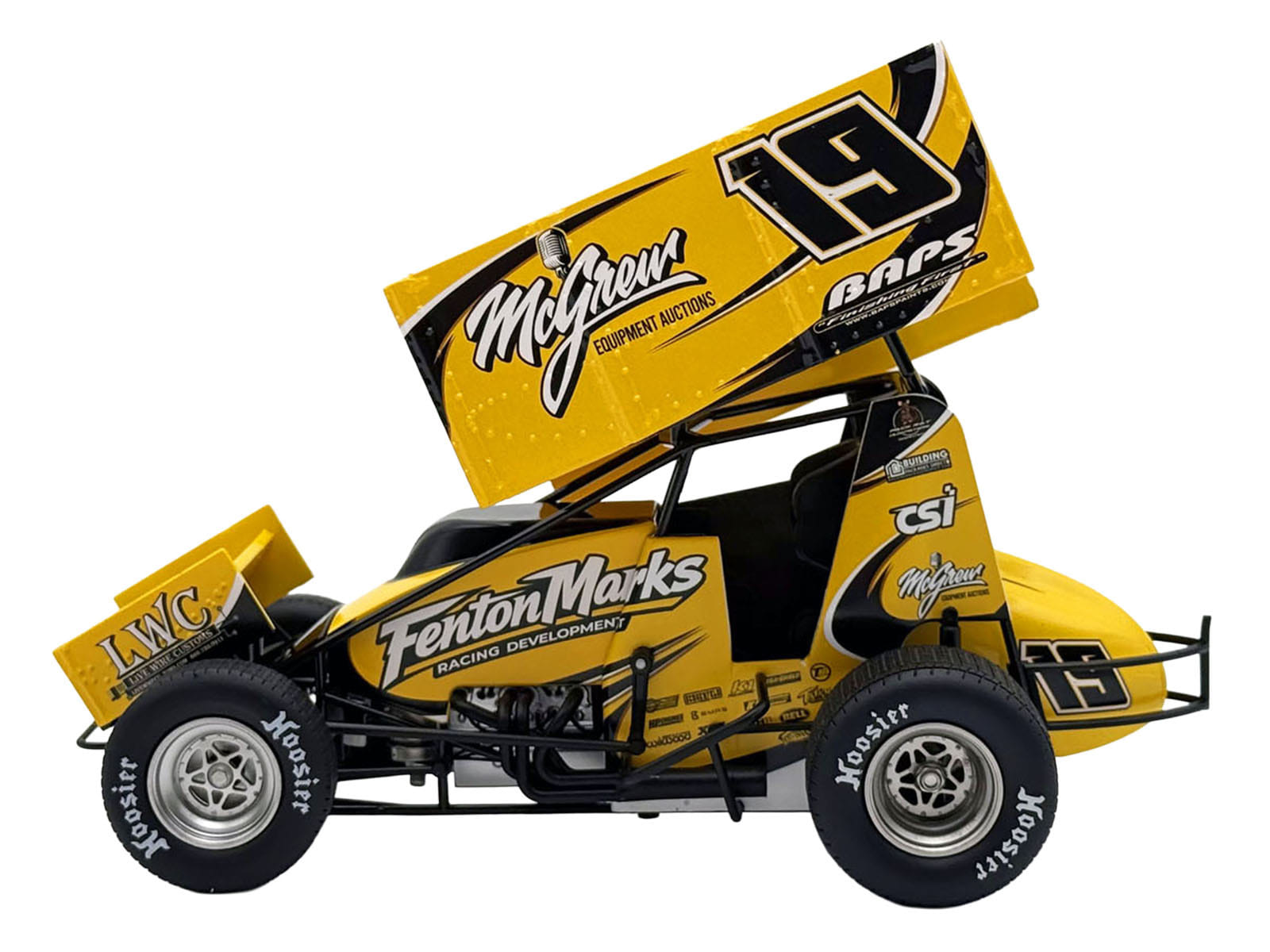 Winged Sprint Car #19 Brent Marks "Fenton Marks Racing" (2026) 1/18 Diecast Model Car by ACME - Image 3
