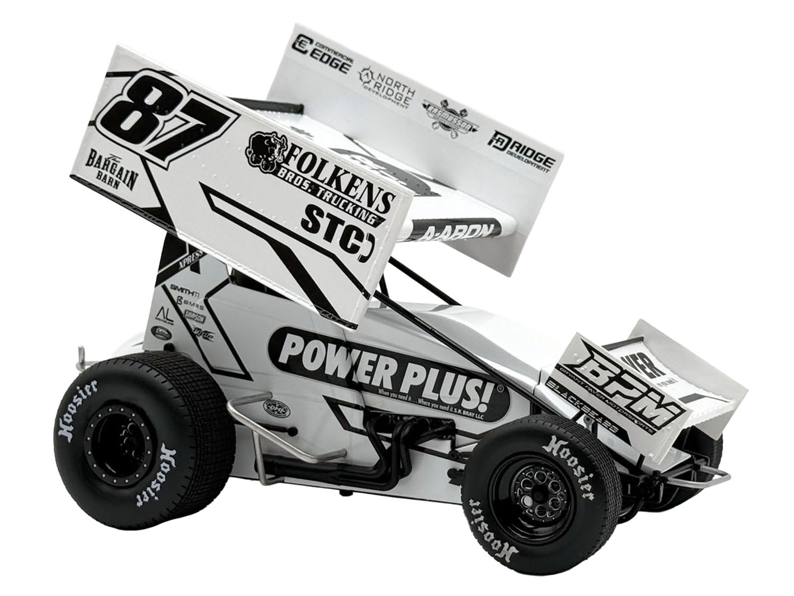 Winged Sprint Car #87 Aaron Reutzel "Power Plus" White (2026) 1/18 Diecast Model Car by ACME - Image 2