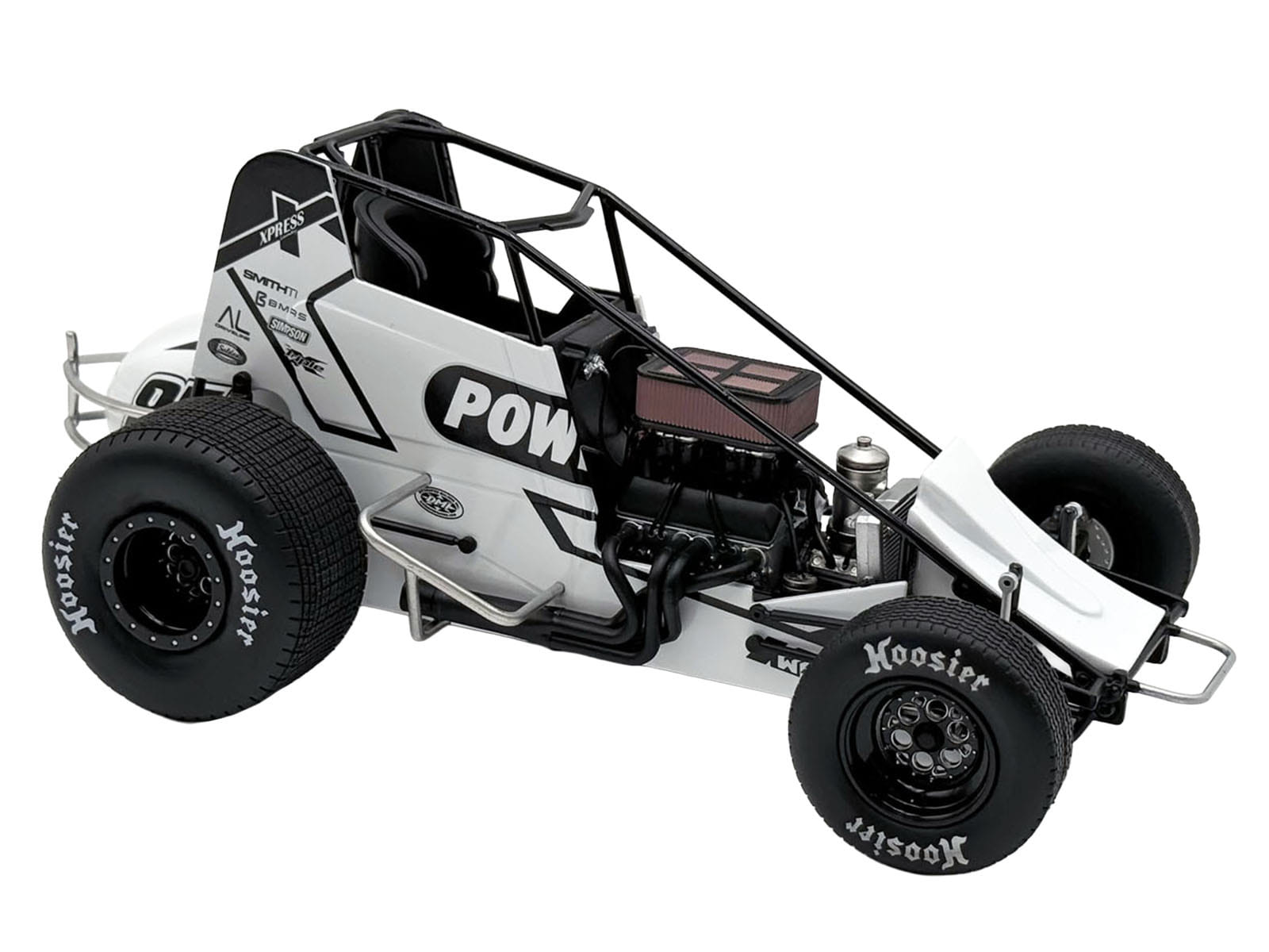 Winged Sprint Car #87 Aaron Reutzel "Power Plus" White (2026) 1/18 Diecast Model Car by ACME - Image 3