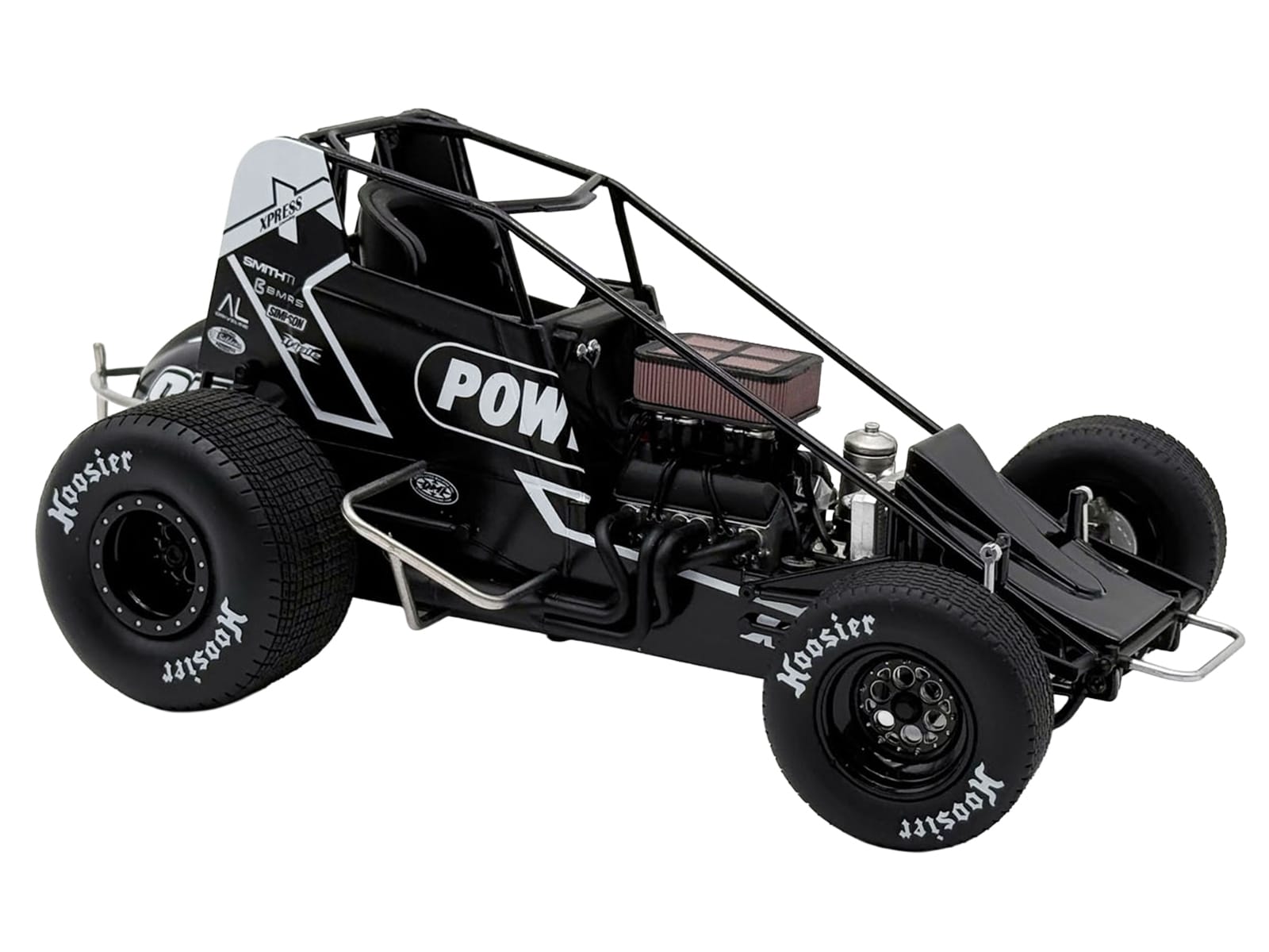 Winged Sprint Car #87 Aaron Reutzel "Power Plus" Black (2026) 1/18 Diecast Model Car by ACME - Image 3