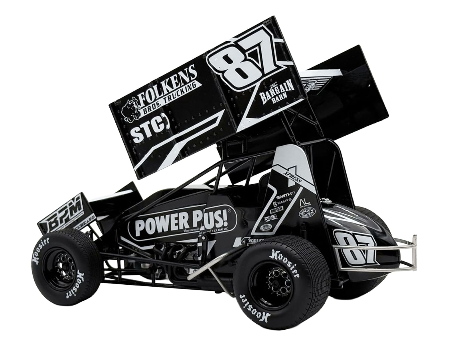 Winged Sprint Car #87 Aaron Reutzel "Power Plus" Black (2026) 1/18 Diecast Model Car by ACME - Image 5