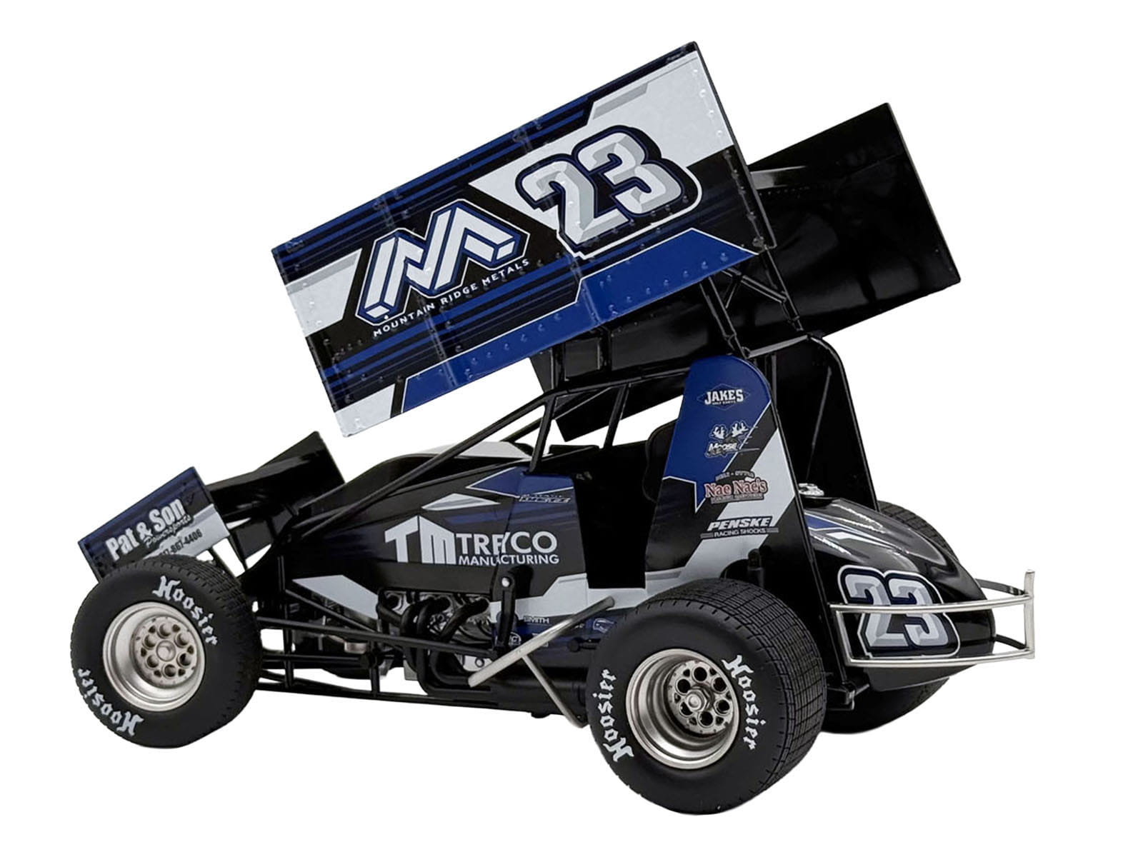 Winged Sprint Car #23 Chase Dietz "Treyco Manufacturing - Mountain Ridge Metals" (2026) 1/18 Diecast Model Car by ACME - Image 4