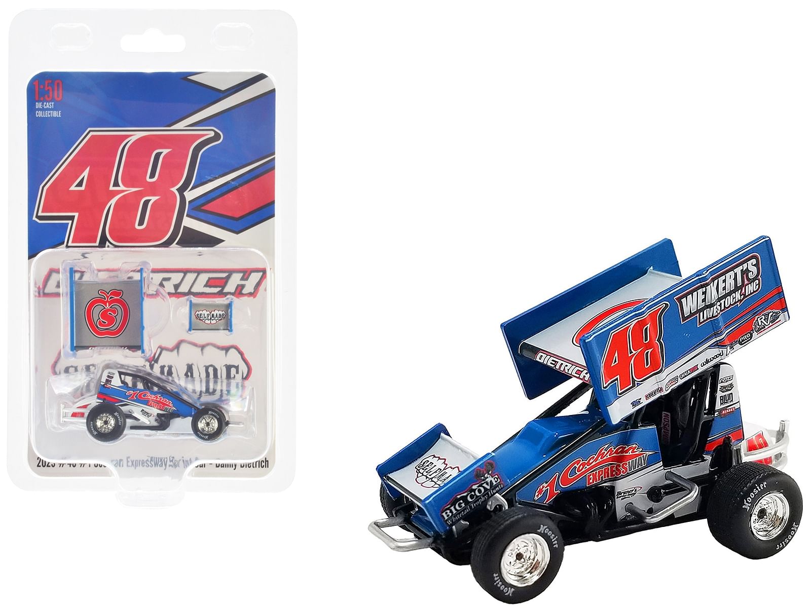 Winged Sprint Car #48 Danny Dietrich “Cochran Expressway – Weikert’s Livestock Inc” Gary Kauffman Racing “World of Outlaws” (2023) 1/50 Diecast Model Car by ACME