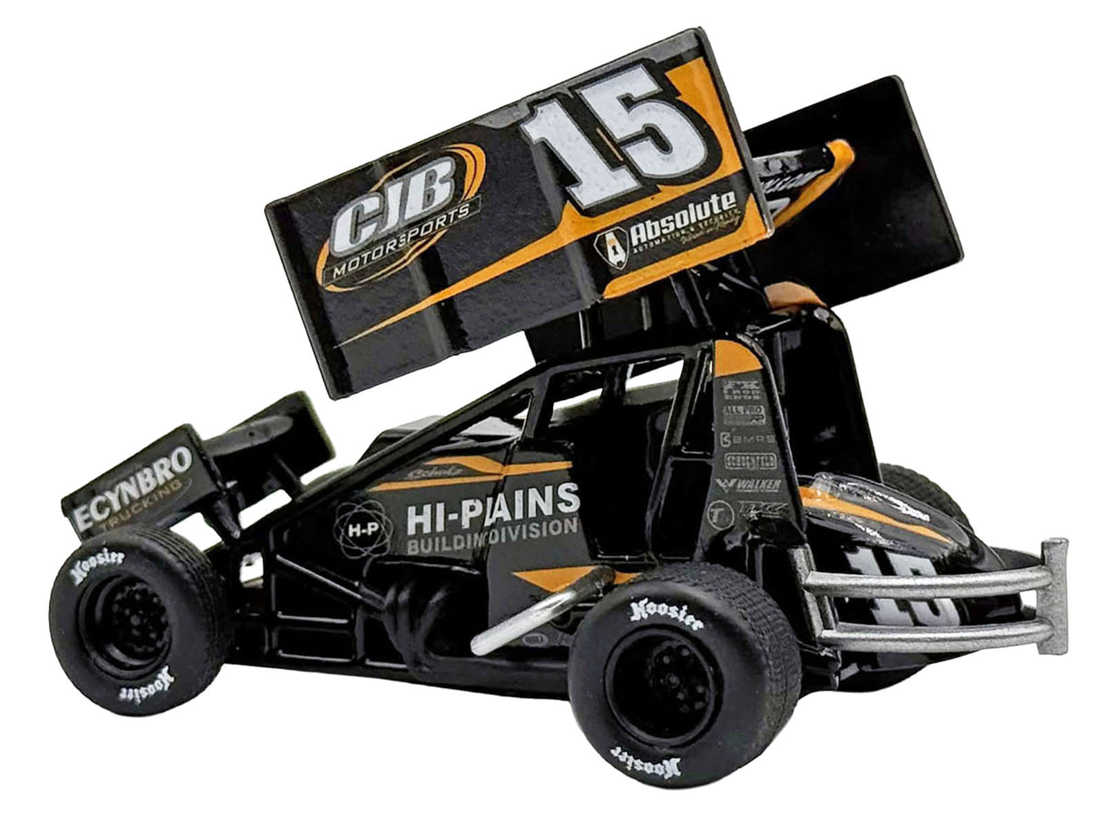 Winged Sprint Car #15 Donny Schatz "CJB Motorsports - Hi-Plains Building Division" Black (2026) 1/50 Diecast Model Car by ACME - Image 3