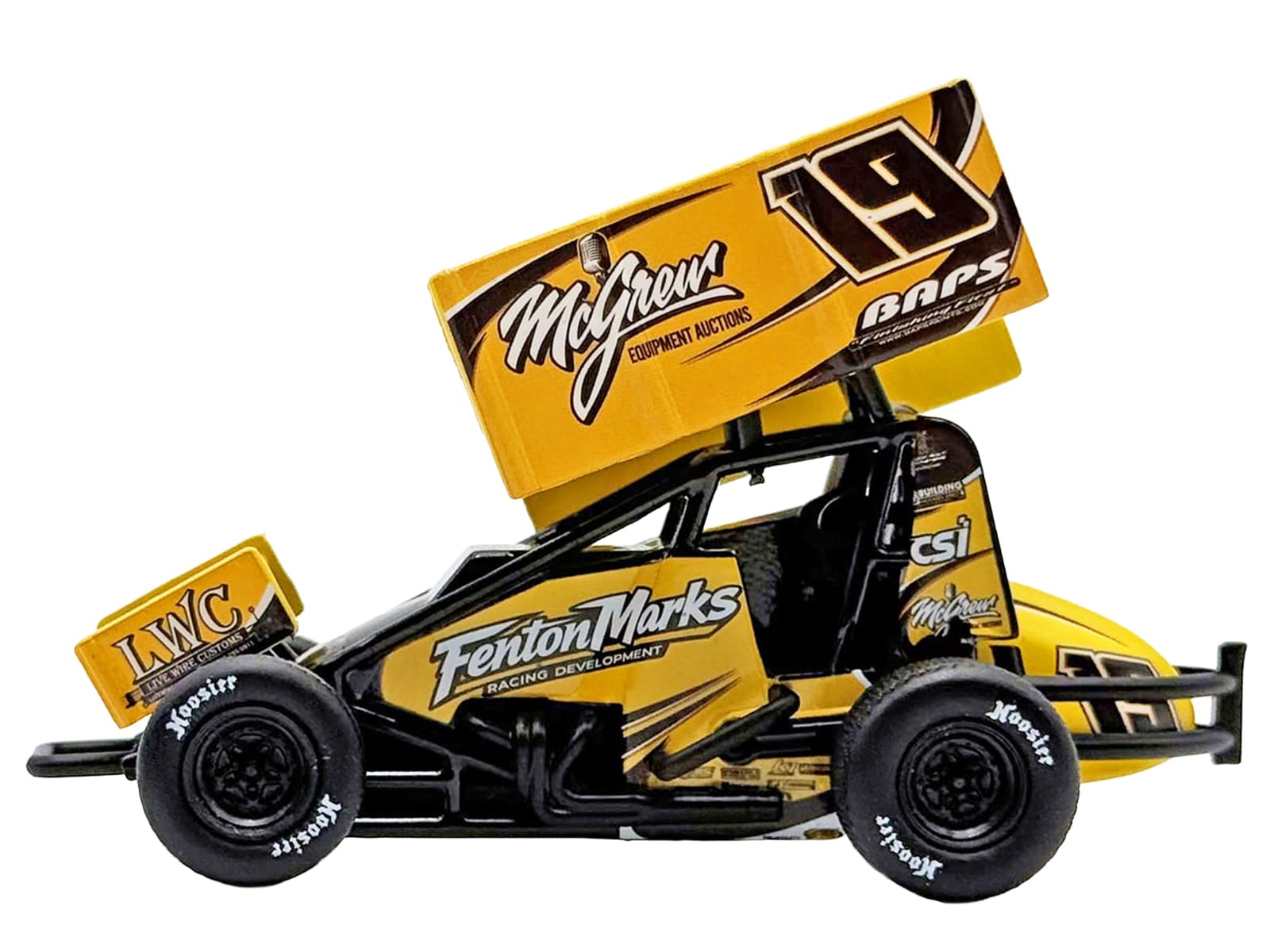 Winged Sprint Car #19 Brent Marks "Fenton Marks Racing" (2026) 1/50 Diecast Model Car by ACME - Image 3