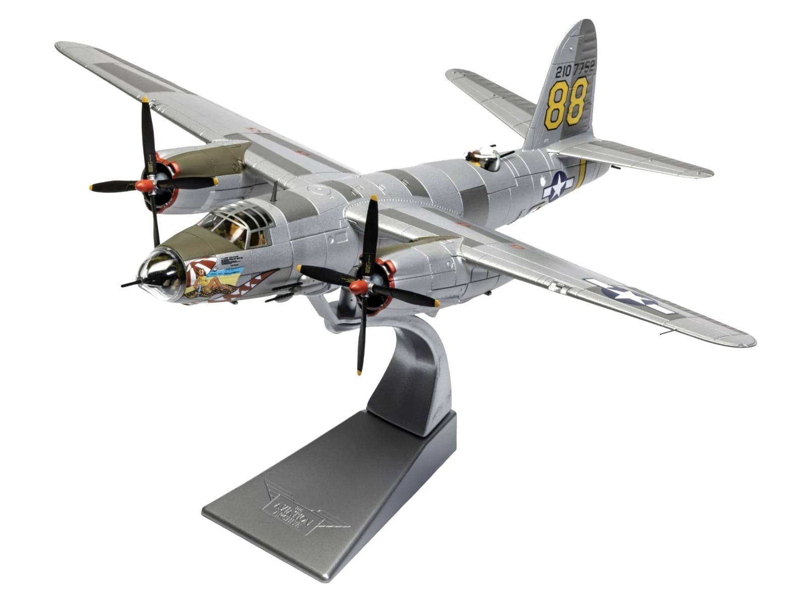Martin B-26C-45-MO Marauder Aircraft "42-107752 Miss Arkansas 444th BS 320th BG 12th Air Force" (1944) United States Army Air Forces "The Aviation Archive" Series 1/72 Diecast Model by Corgi - Image 5
