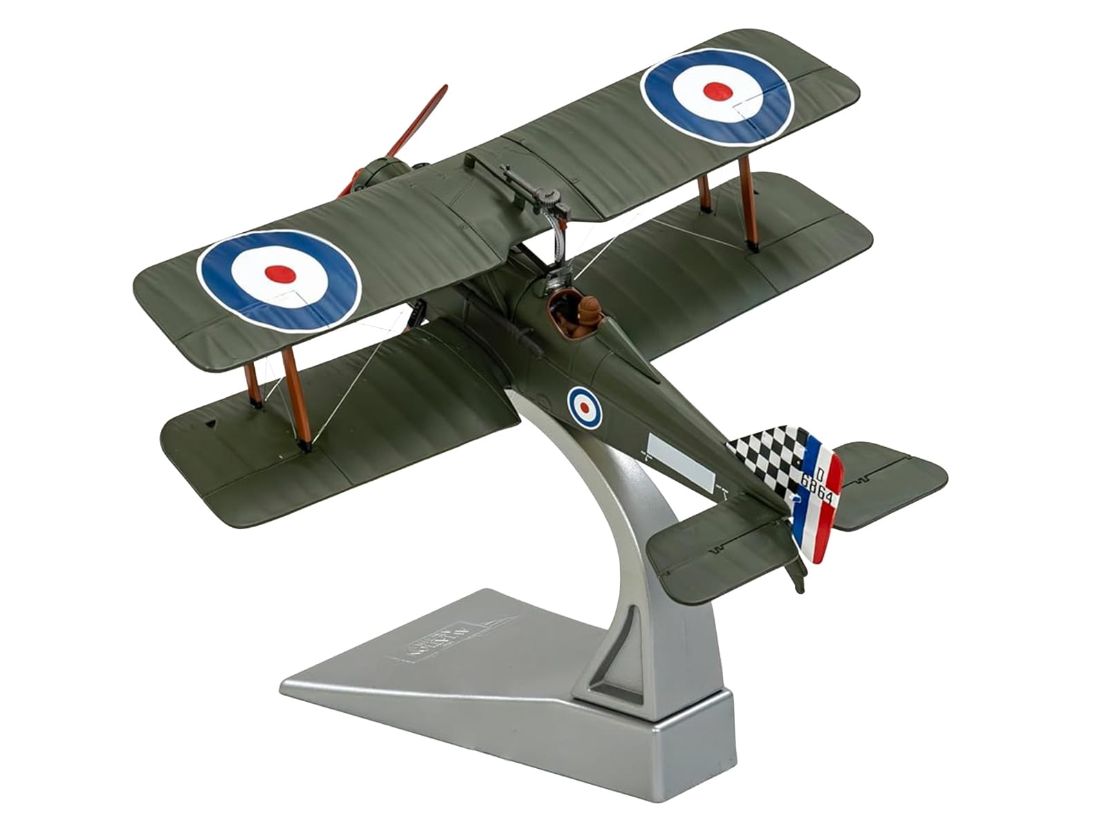 Royal Aircraft Factory SE5a Biplane Aircraft "D6864 Major Keith Logan Caldwell No. 74 Squadron Clairmarais South Aerodrome" (1918) Royal Air Force "The Aviation Archive" Series 1/48 Diecast Model by Corgi - Image 4