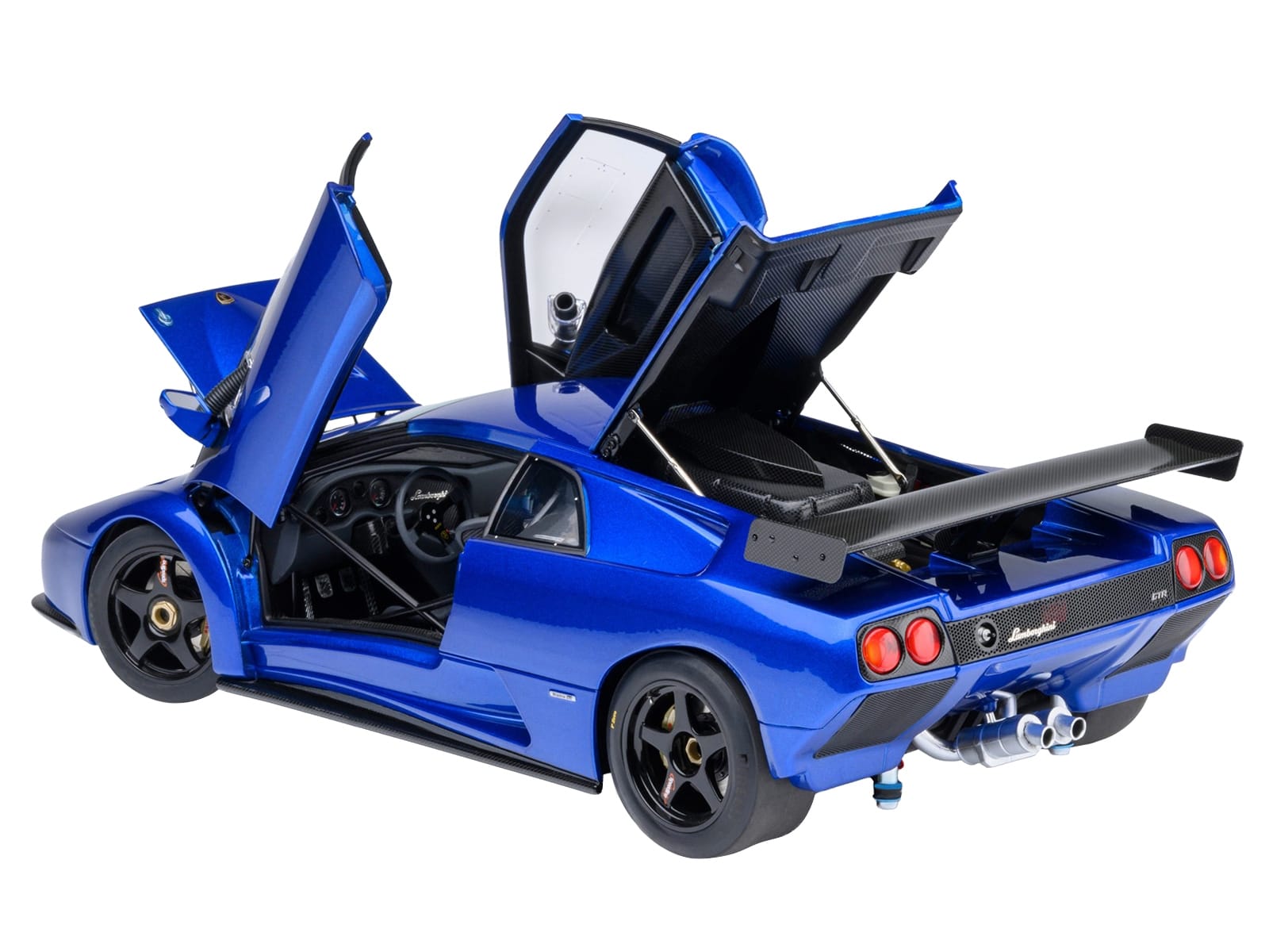 Lamborghini Diablo GTR Monterey Blue Metallic 1/18 Model Car by Autoart - Image 2