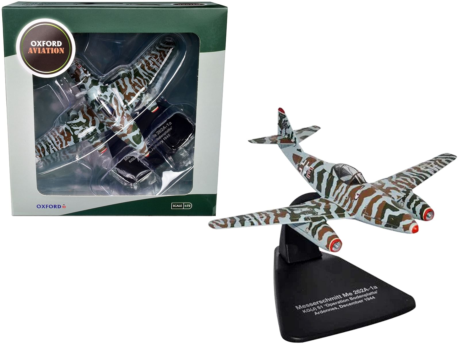 Messerschmitt Me262A-1a Fighter Plane KG(J) 51 “Operation Bodenplatte” Ardennes (January 1945) “Oxford Aviation” Series 1/72 Diecast Model Airplane by Oxford Diecast