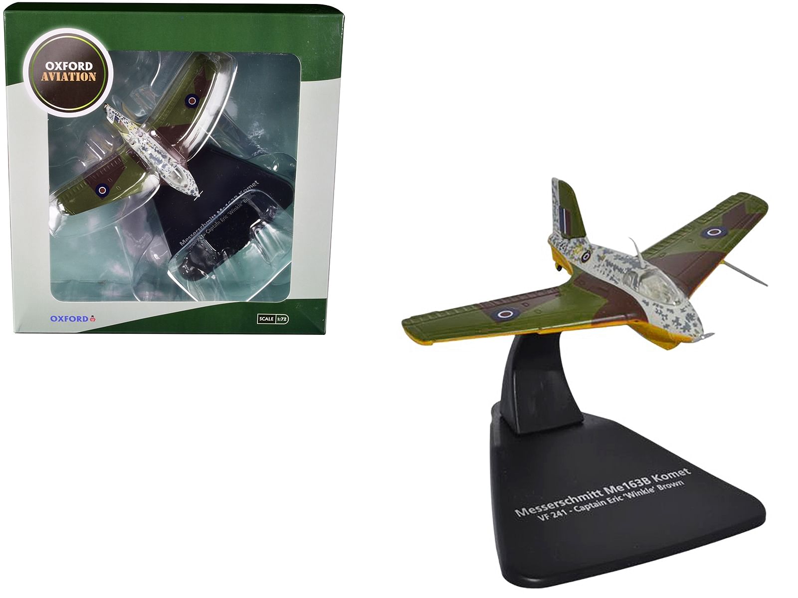 Messerschmitt Me 163B Komet Rocket Plane VF 241 Captain Eric ‘Winkle’ Brown “Oxford Aviation” Series 1/72 Diecast Model Airplane by Oxford Diecast