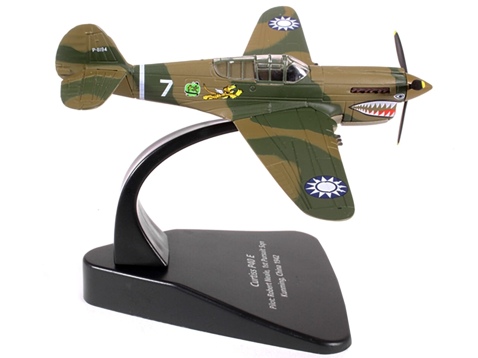 Curtiss P40 E Warhawk Fighter Plane Pilot: Robert Neale 1st Pursuit Squadron Kunming China (1944) "Oxford Aviation" Series 1/72 Diecast Model Airplane by Oxford Diecast - Image 3