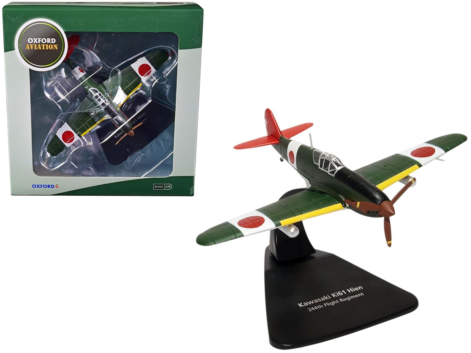 Kawasaki Ki61 Hien Fighter Plane 244th Flight Regiment Chofu Airfield (1945) “Oxford Aviation” Series 1/72 Diecast Model Airplane by Oxford Diecast