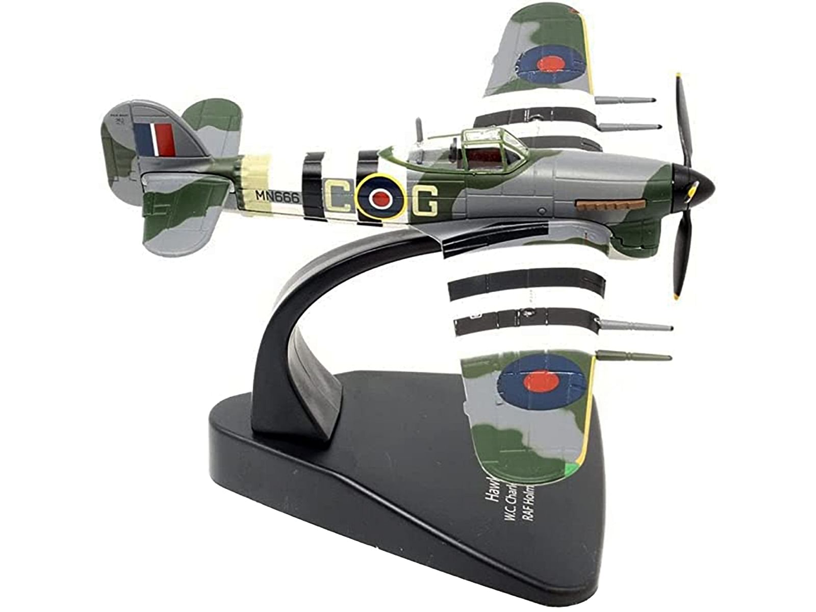 Hawker Typhoon 1B War Plane W.C. Charles Green 121 Squadron RAF Holmsley South (June 1944) “Oxford Aviation” Series 1/72 Diecast Model Airplane by Oxford Diecast