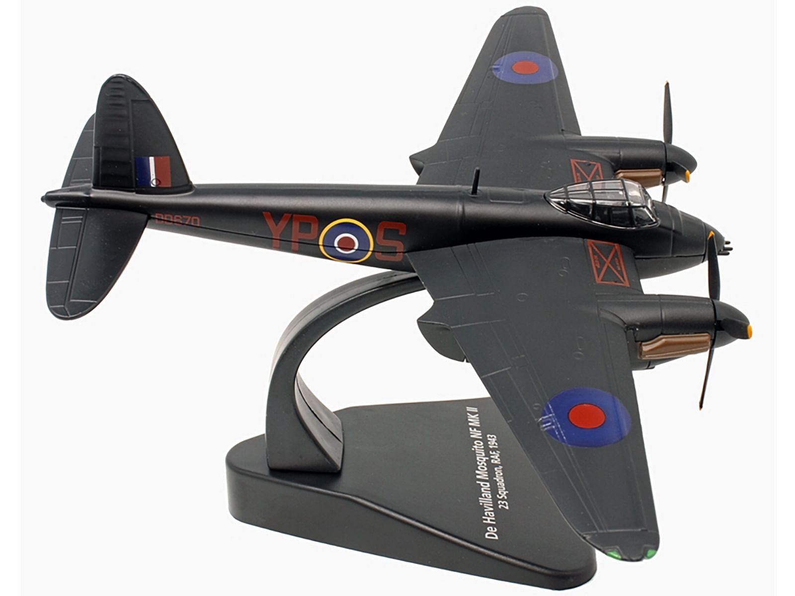 De Havilland Mosquito NF MK II War Plane 23 Squadron RAF (1943) “Oxford Aviation” Series 1/72 Diecast Model Airplane by Oxford Diecast