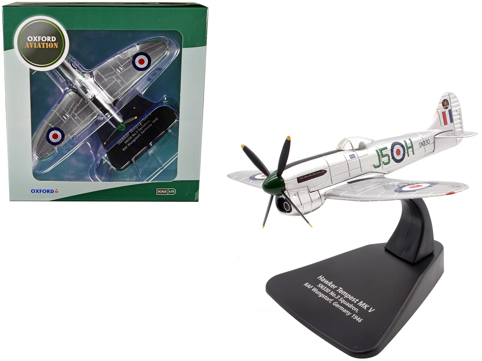 Hawker Tempest MK V Fighter Plane SN330 No.3 Squadron RAF Wunstorf Germany (1946) "Oxford Aviation" Series 1/72 Diecast Model Airplane by Oxford Diecast - Image 5