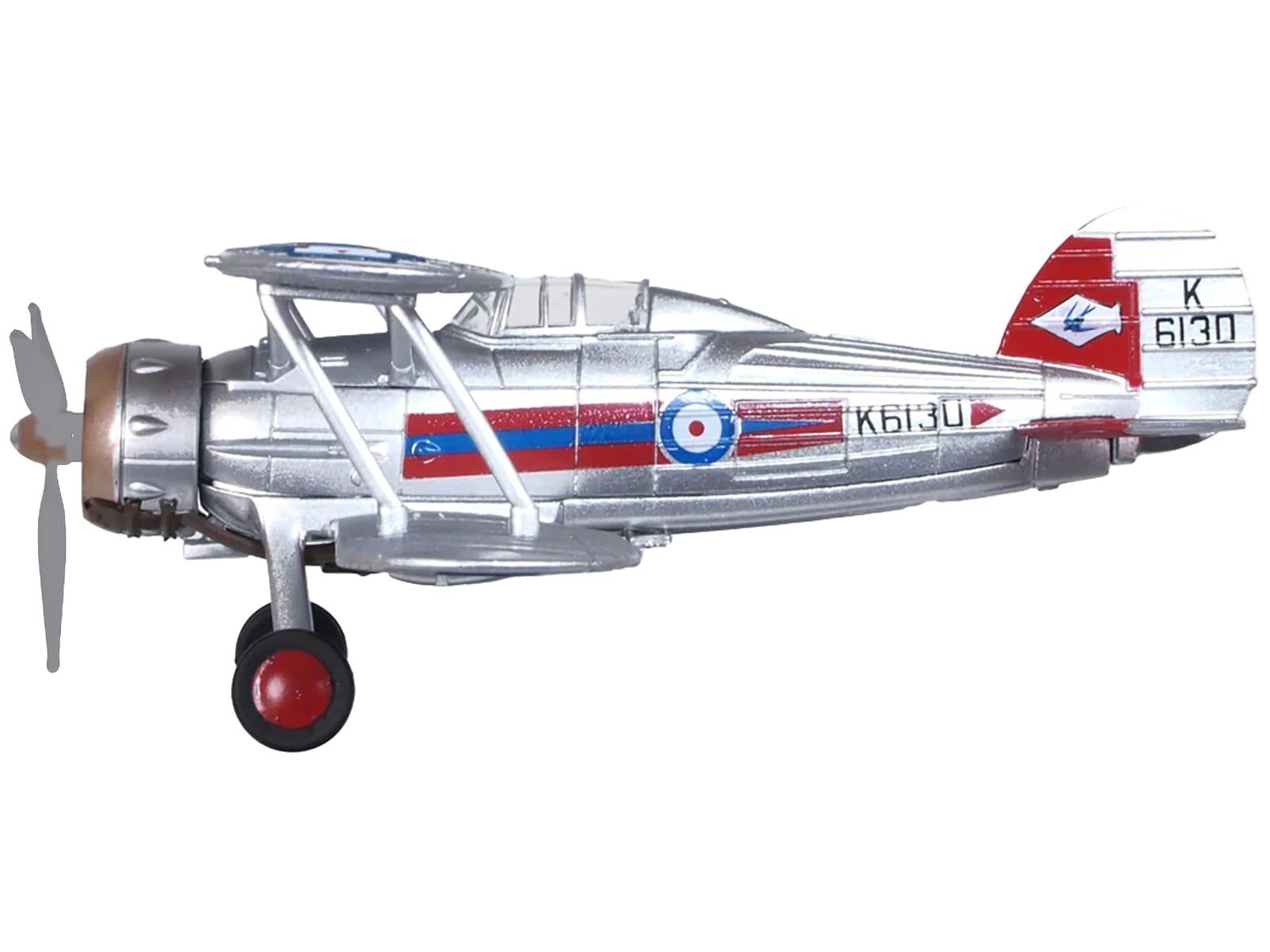 Gloster Gladiator Fighter Aircraft "No. 72 Squadron Church Fenton" (1937) British Royal Air Force "Oxford Aviation" Series 1/72 Diecast Model Airplane by Oxford Diecast - Image 2