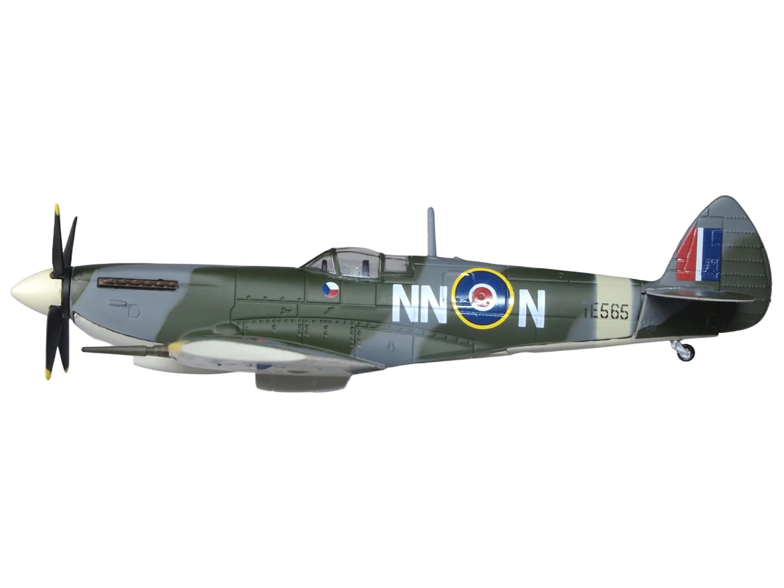 Supermarine Spitfire LF MK IXe Fighter Aircraft "TE565 10th (Czech) Fighter Squadron RAF Manston" Royal Air Force 1/72 Diecast Model Airplane by Oxford Diecast - Image 2