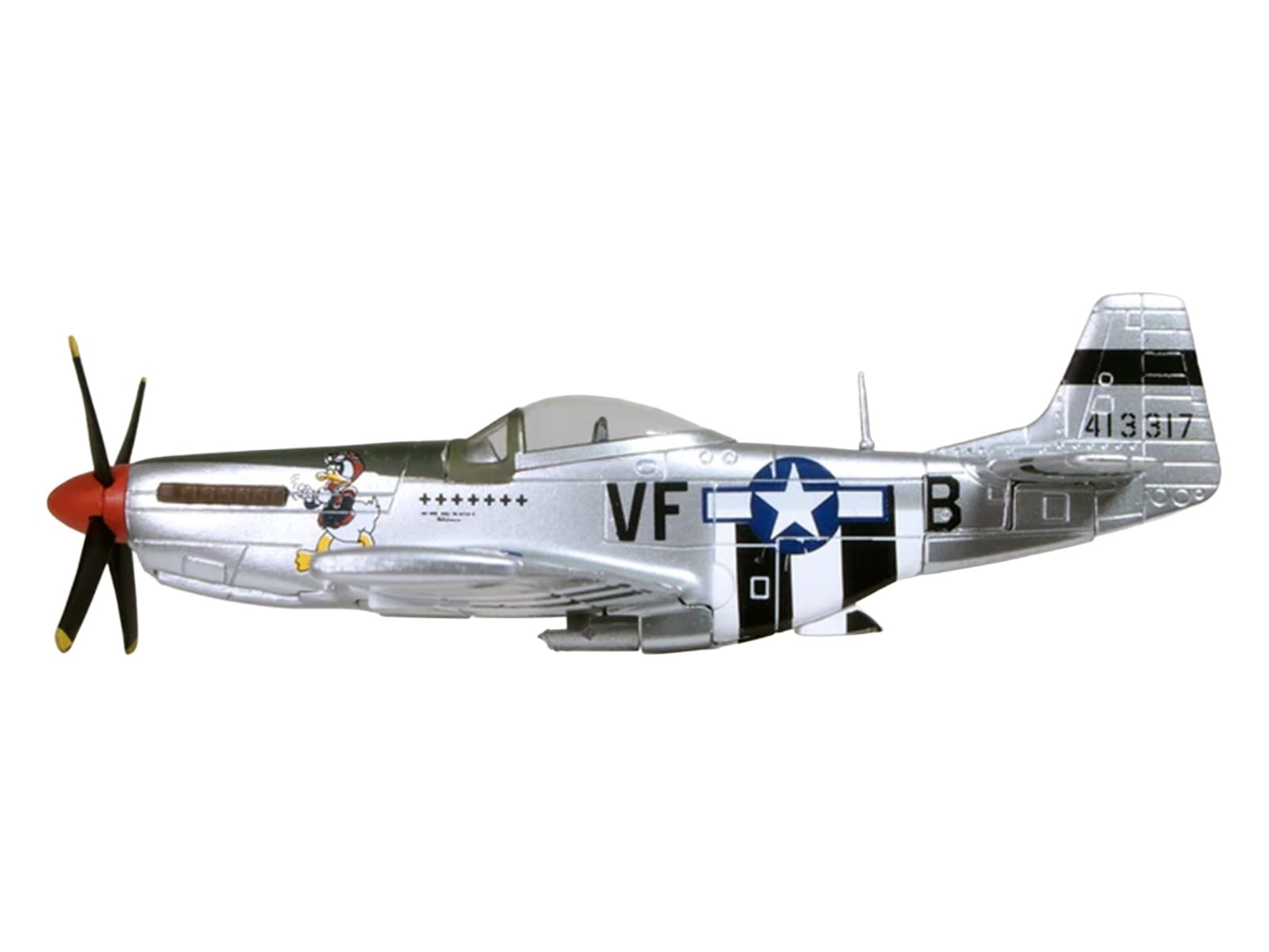 North American P-51D Mustang Fighter Aircraft "Captain Donald Emerson 336th Fighter Squadron 4th Fighter Group 8th AF Debden England" (1944) United States Army Air Forces "Oxford Aviation" Series 1/72 Diecast Model Airplane by Oxford Diecast - Image 2