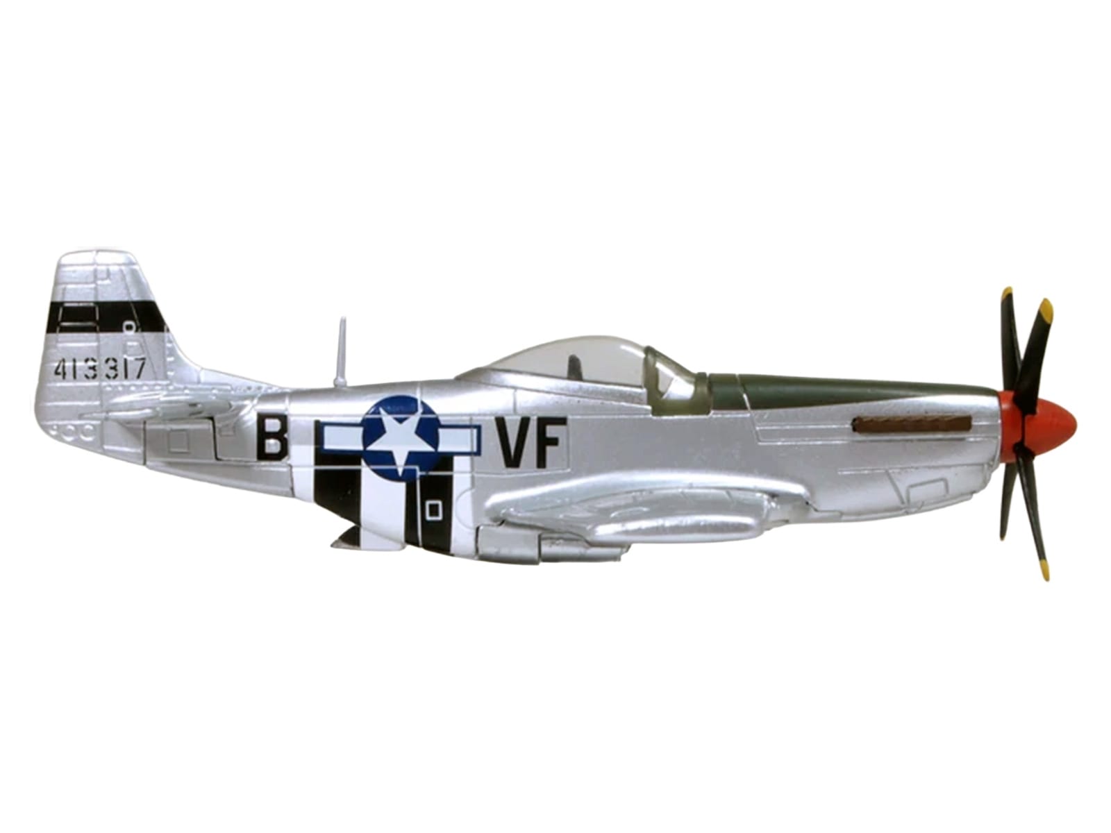 North American P-51D Mustang Fighter Aircraft "Captain Donald Emerson 336th Fighter Squadron 4th Fighter Group 8th AF Debden England" (1944) United States Army Air Forces "Oxford Aviation" Series 1/72 Diecast Model Airplane by Oxford Diecast - Image 3