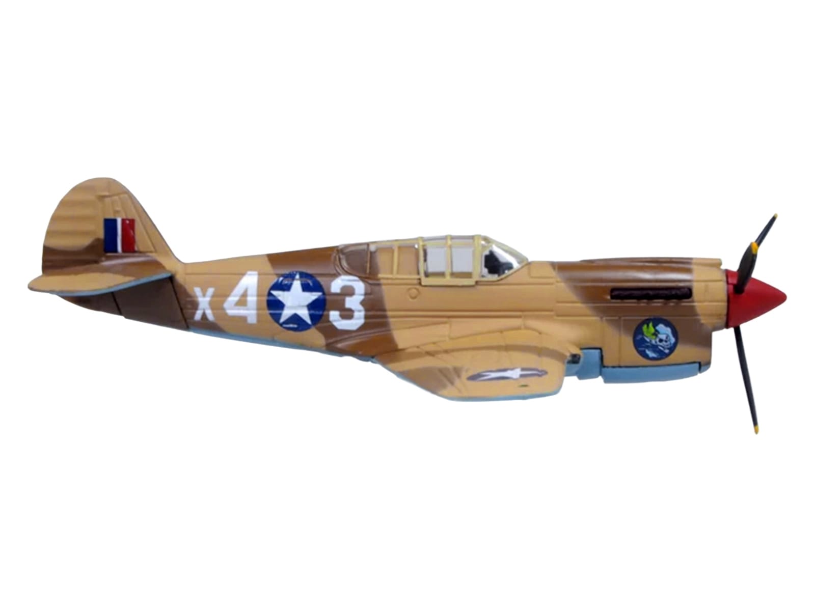 Curtiss Warhawk P-40E Fighter Aircraft "Miss Memphis 85th Fighter Squadron 79th Fighter Group North Africa" (1943) United States Army Air Forces "Oxford Aviation" Series 1/72 Diecast Model Airplane by Oxford Diecast - Image 3
