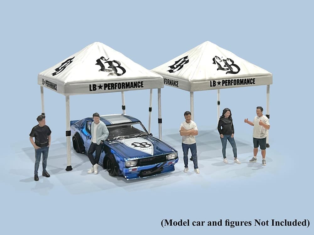 "Liberty Walk" Canopy 2 Piece Set White Limited Edition for 1/64 Scale Models by American Diorama - Image 2