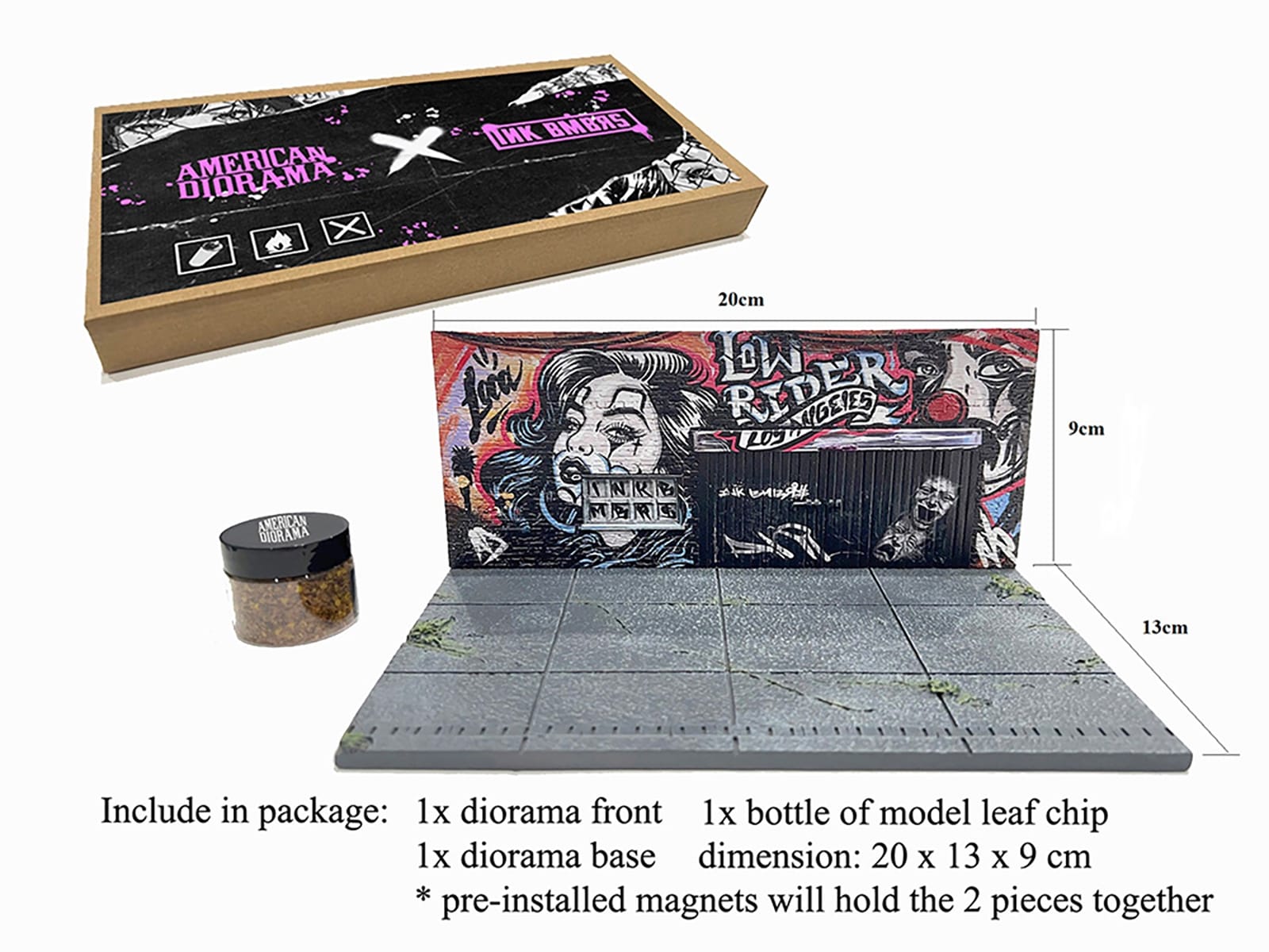 "American Diorama X INK BMBRS - LA Lowrider" Street Art Diorama for 1/64 Scale Models by American Diorama - Image 2