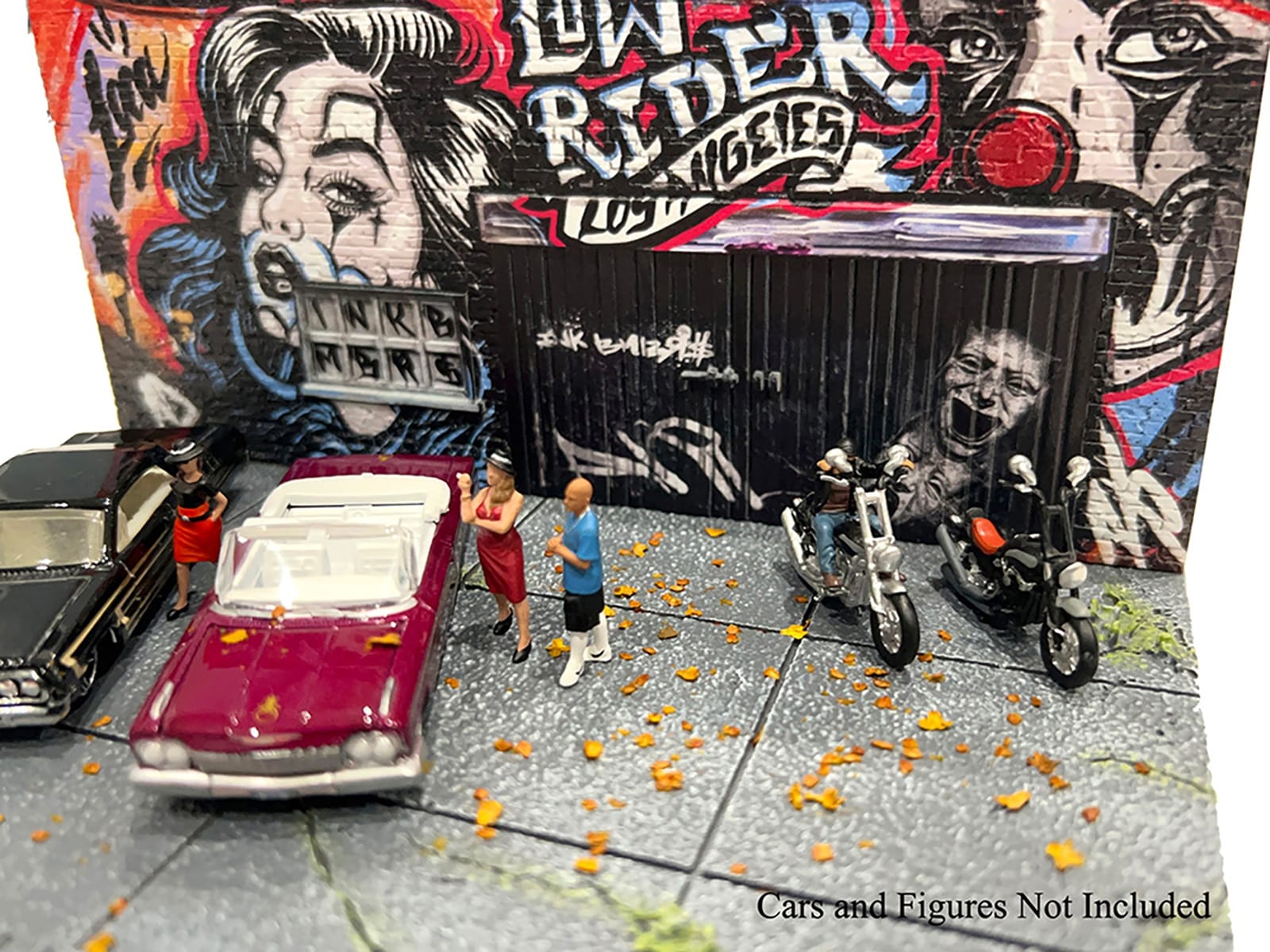 "American Diorama X INK BMBRS - LA Lowrider" Street Art Diorama for 1/64 Scale Models by American Diorama - Image 4