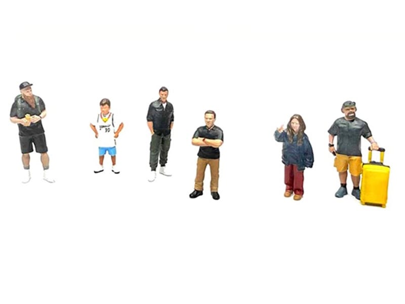 "Influencers" 6 piece Diecast Figure Set Limited Edition for 1/64 Scale Models by American Diorama - Image 2