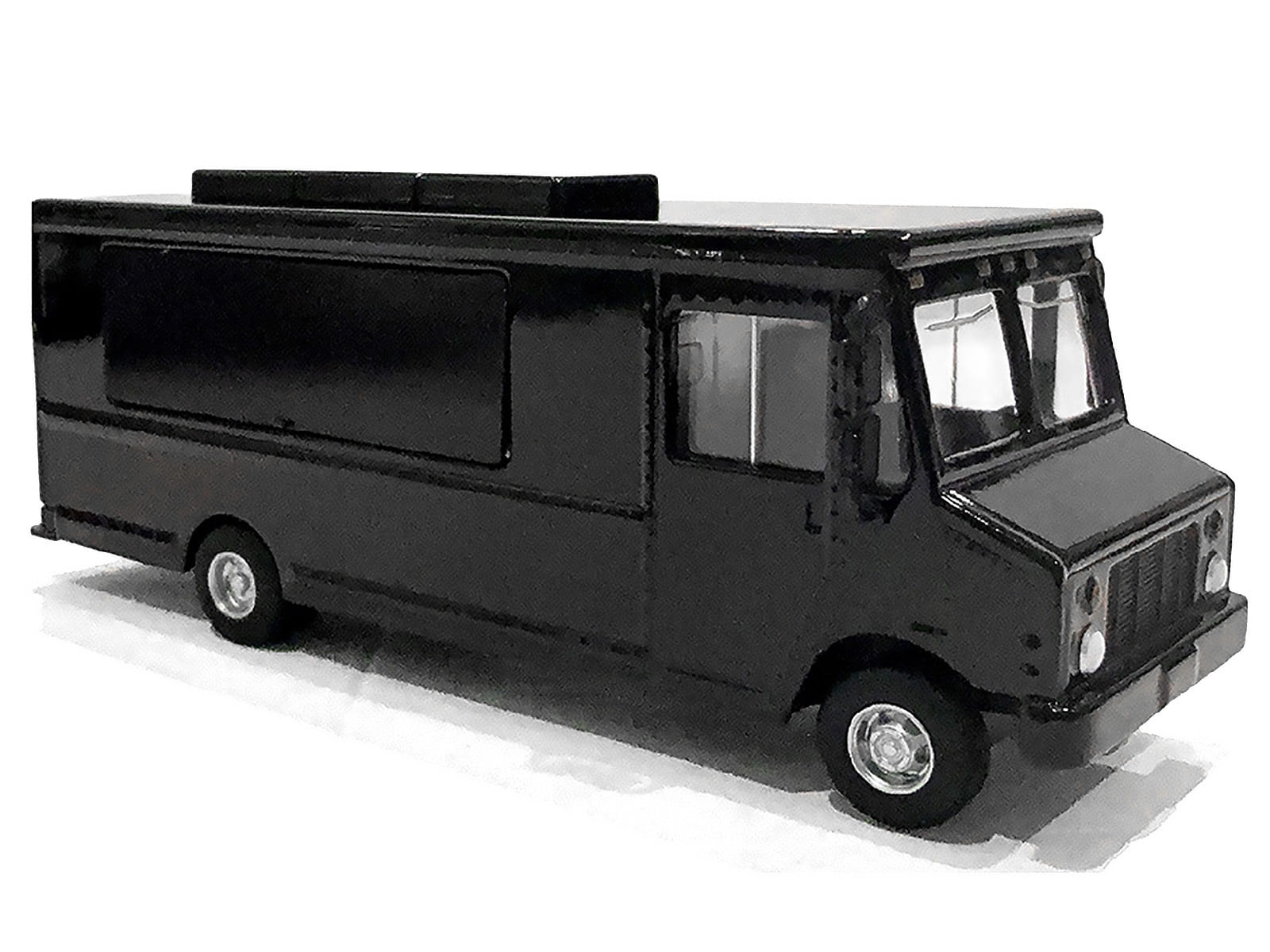 Food Truck Plain Black 1/64 Diecast Model by American Diorama - Image 2