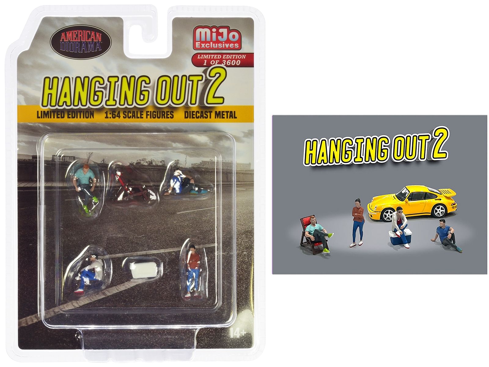 “Hanging Out 2” 6 piece Diecast Figure Set (4 Figures 1 Seat 1 Cooler) Limited Edition to 3600 pieces Worldwide for 1/64 scale models by American Diorama