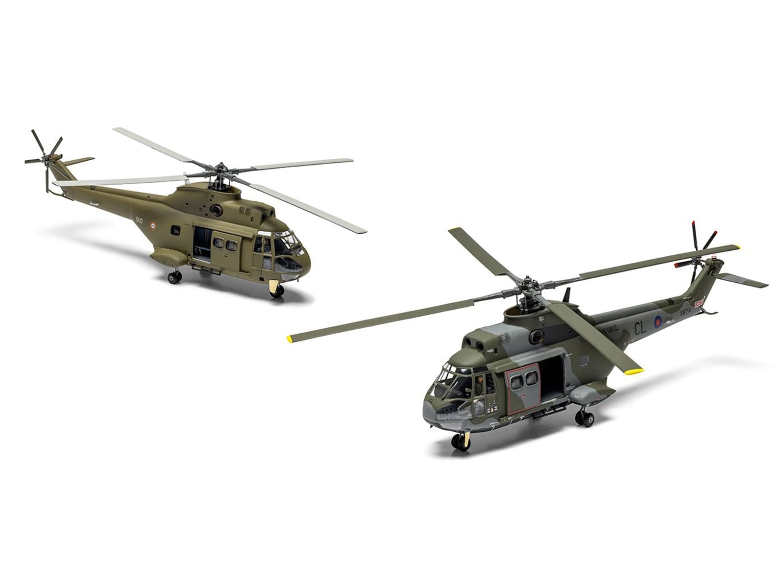Level 2 Model Kit Westland Puma HC.1 Helicopter with 2 Scheme Options 1/72 Plastic Model Kit by Airfix - Image 2