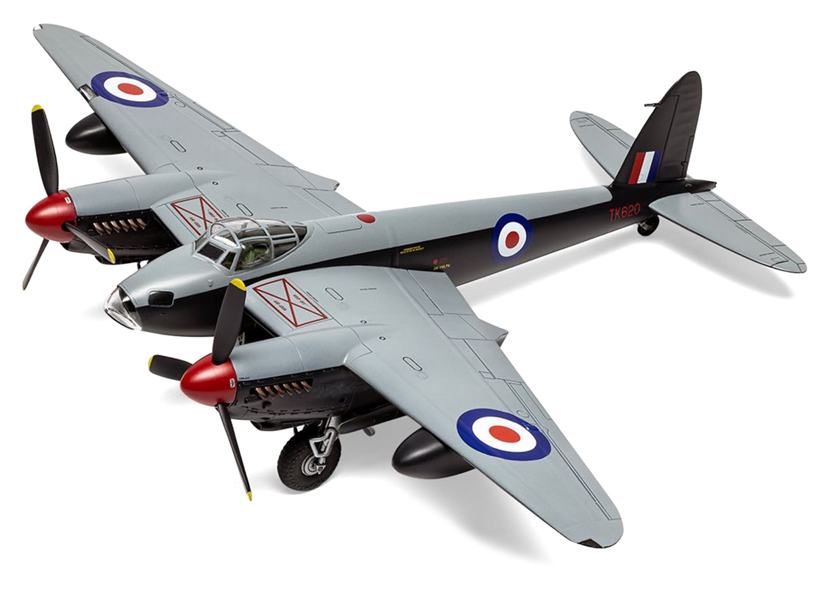 Level 2 Model Kit De Havilland Mosquito B.XVI/B.35/TT.35 Aircraft with 3 Scheme Options 1/72 Plastic Model Kit by Airfix - Image 2