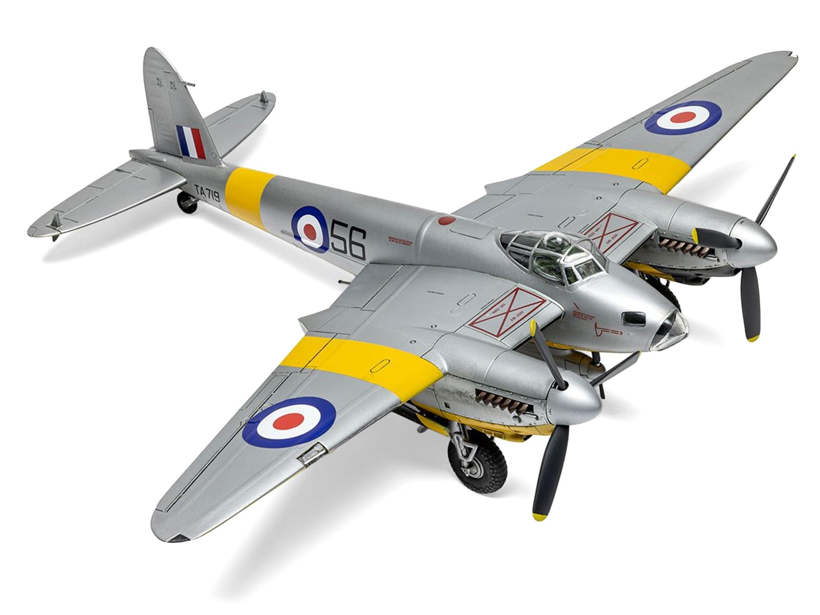 Level 2 Model Kit De Havilland Mosquito B.XVI/B.35/TT.35 Aircraft with 3 Scheme Options 1/72 Plastic Model Kit by Airfix - Image 3