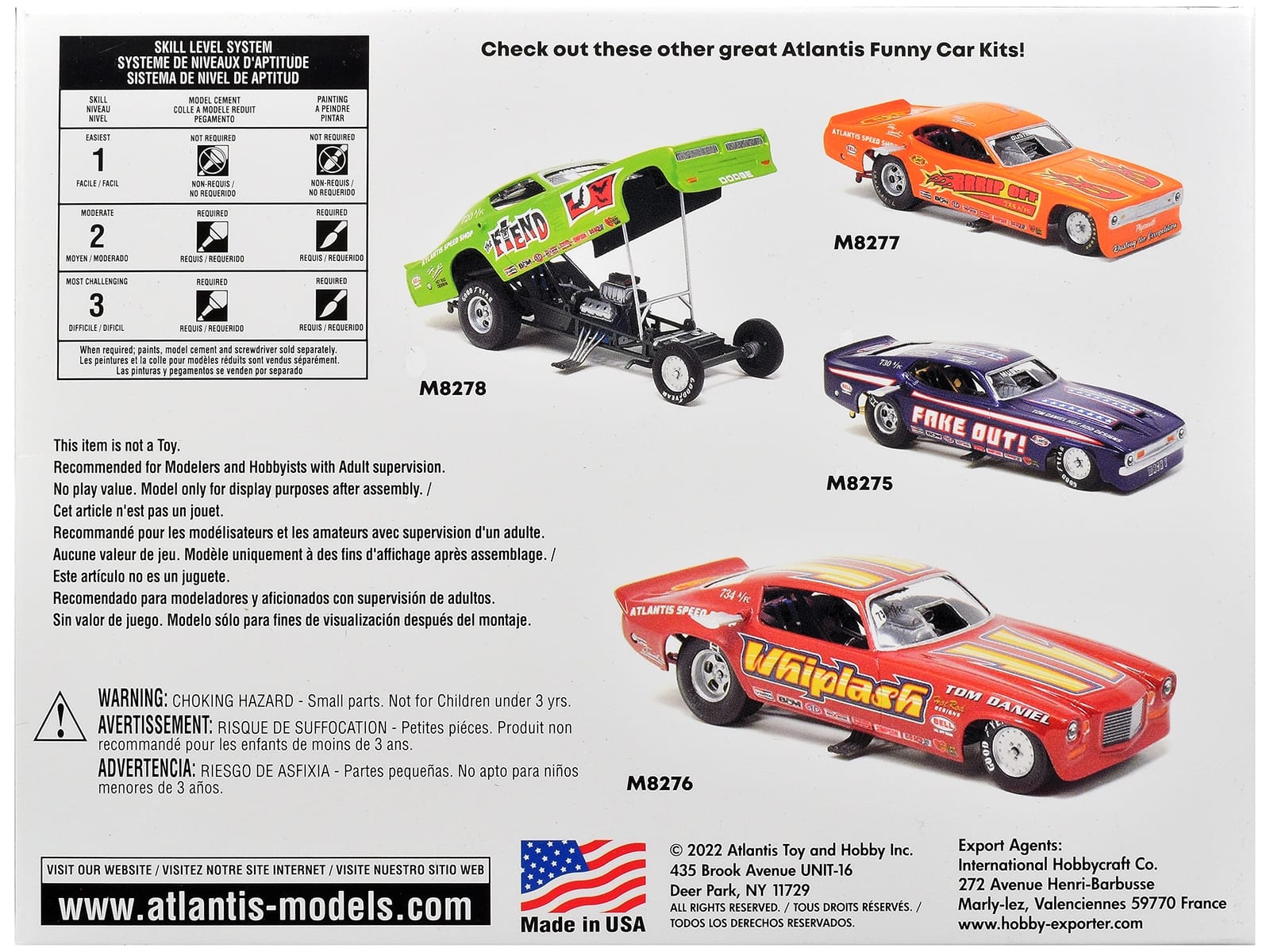 Model Kit 1974 Funny Car "Jungle Jim" (Snap-to-Build) 1/32 Scale Model by Atlantis - Image 5