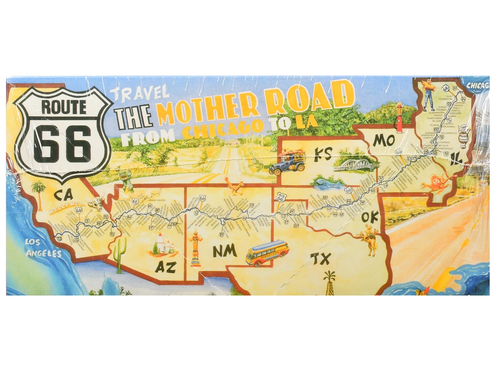 Skill 3 Model Kit 1955 Chevrolet Bel Air Hardtop "Route 66" 1/25 Scale Model by Atlantis - Image 4