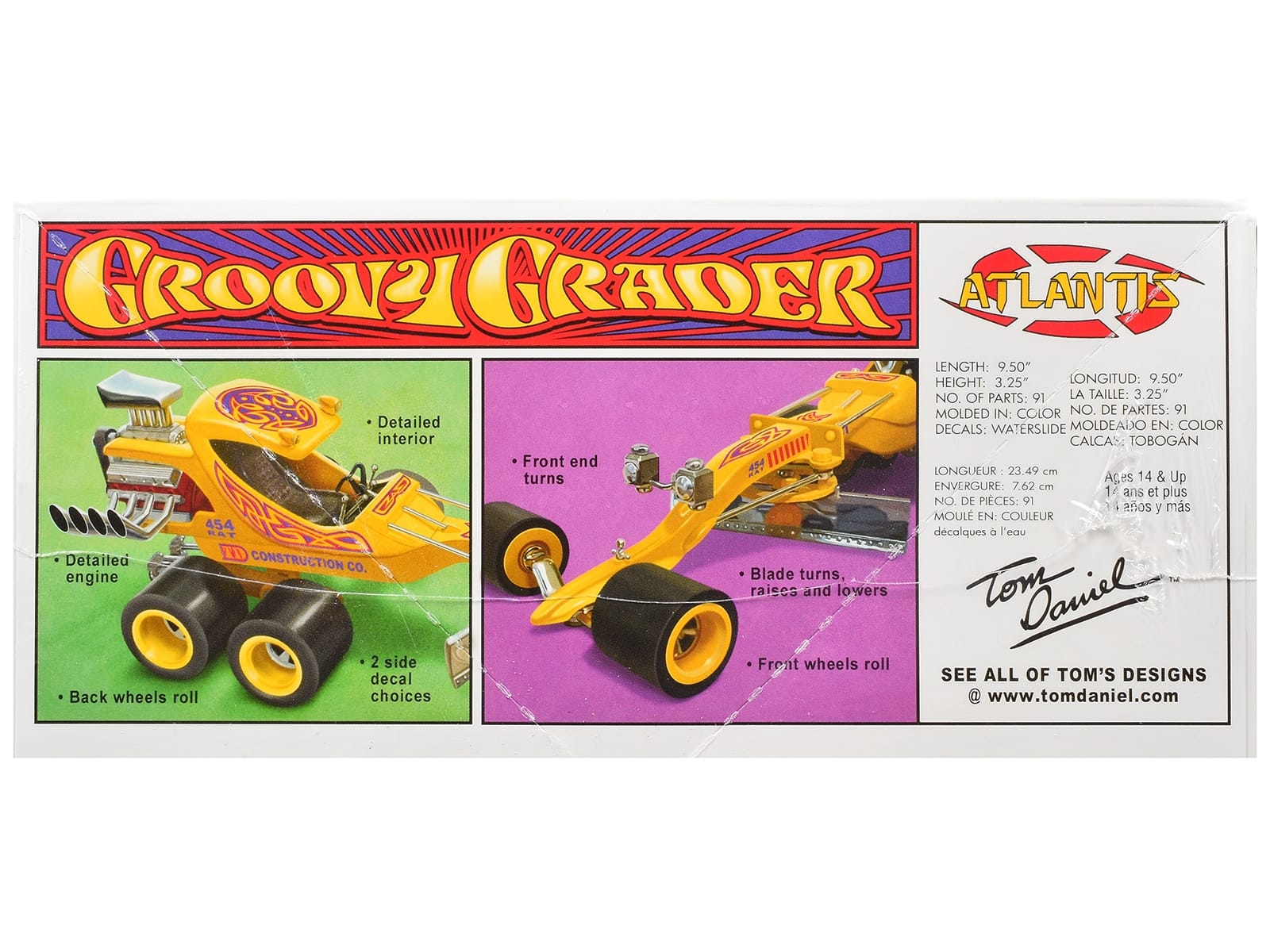 Skill 2 Model Kit Tom Daniel's Groovy Grader Dragster 1/24 Scale Model by Atlantis - Image 4