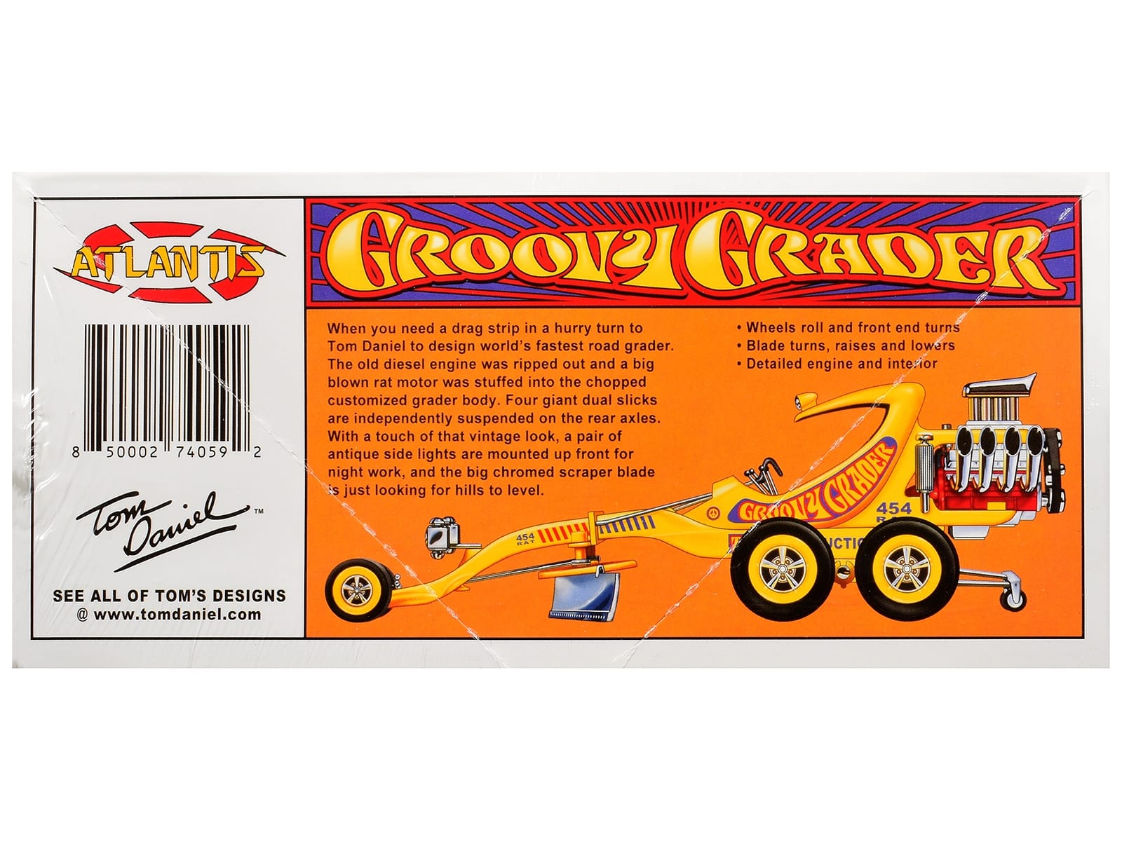 Skill 2 Model Kit Tom Daniel's Groovy Grader Dragster 1/24 Scale Model by Atlantis - Image 5