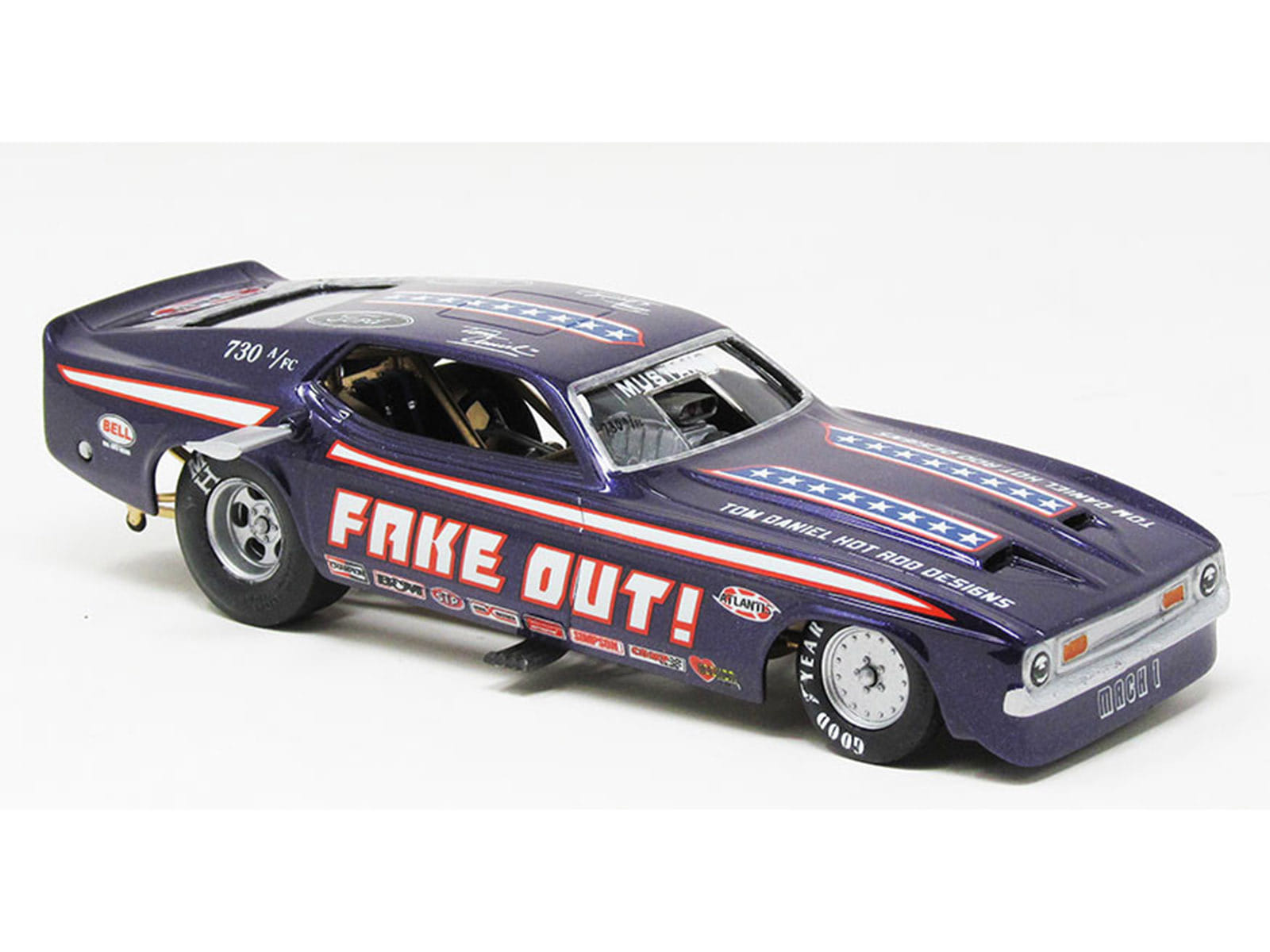Model Kit Tom Daniel's "FAKE OUT!" Classic Funny Car (Snap-to-Build) 1/32 Scale Model by Atlantis - Image 2
