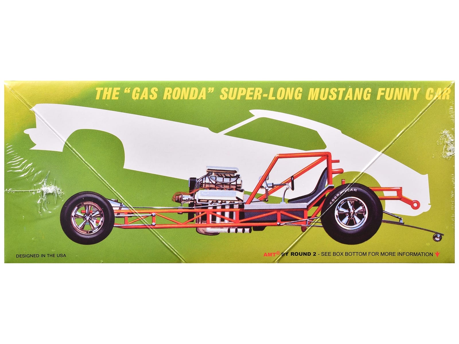 Skill 2 Model Kit 1969 Ford Mustang Longnose Funny Car "Gas Ronda" 1/25 Scale Model by AMT - Image 3