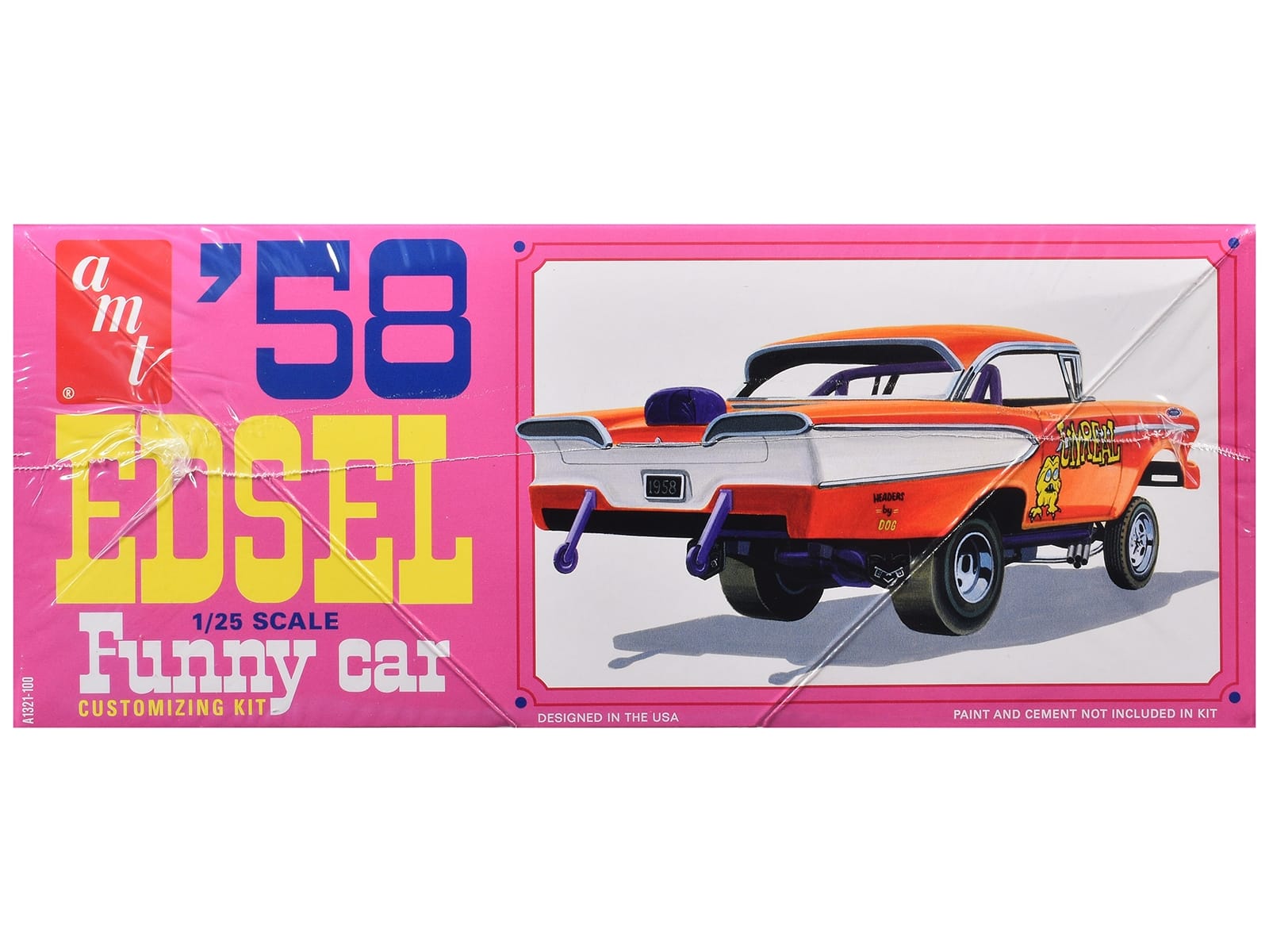 Skill 2 Model Kit of 1958 Edsel Funny Car "Unreal" 1/25 Scale Model by AMT - Image 2