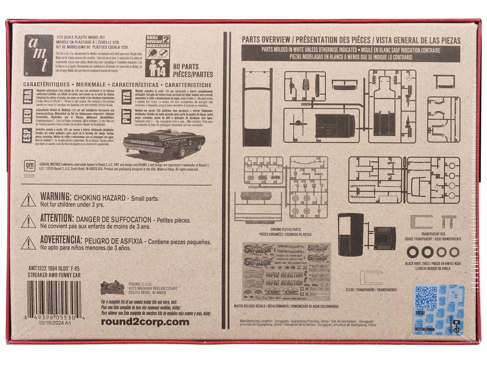 Skill 2 Model Kit 1964 Oldsmobile F-85 AWB Funny Car "Streaker" 1/25 Scale Model by AMT - Image 4
