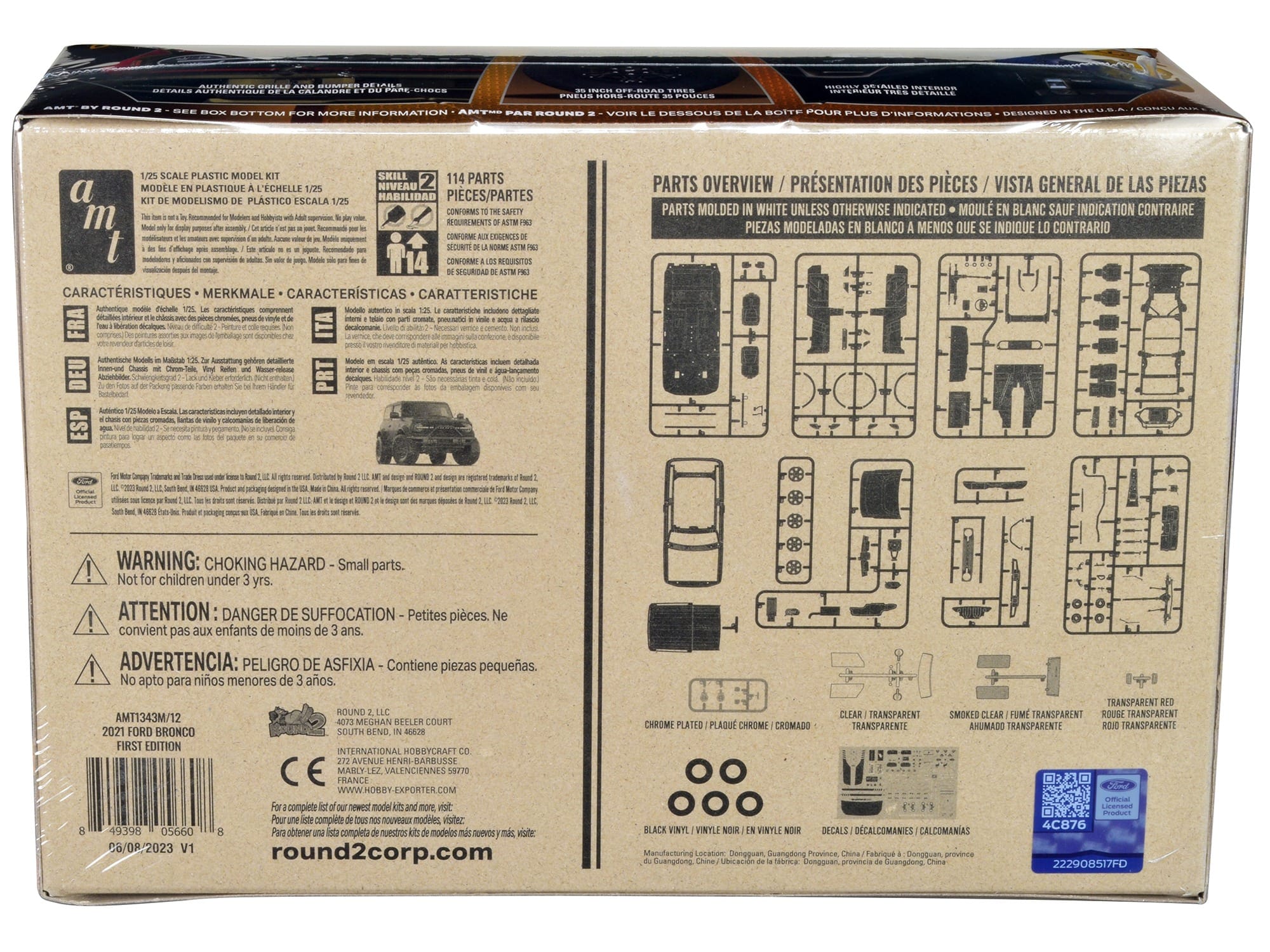 Skill 2 Model Kit 2021 Ford Bronco First Edition 1/25 Scale Model by AMT - Image 3