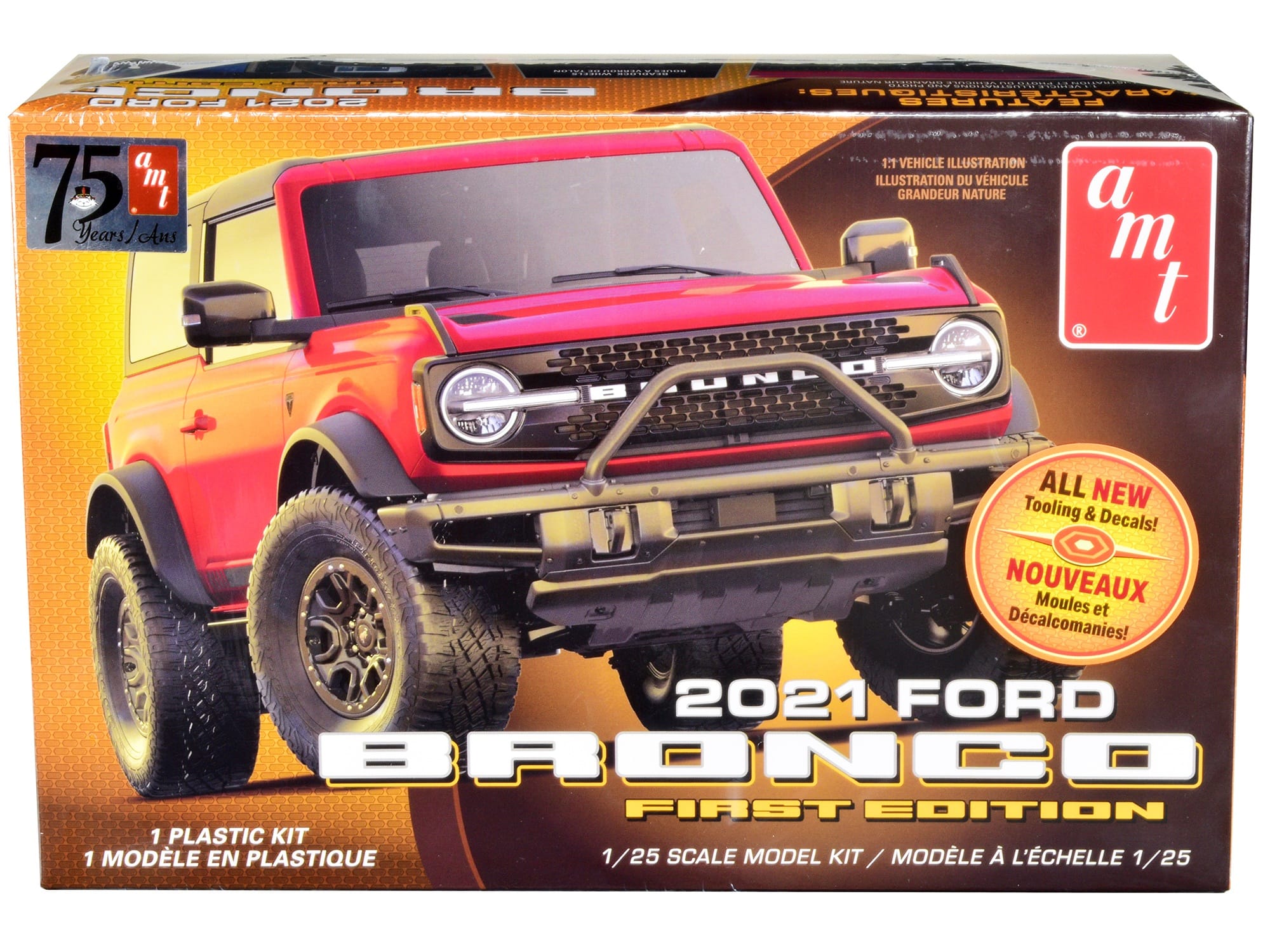 Skill 2 Model Kit 2021 Ford Bronco First Edition 1/25 Scale Model by AMT - Image 4