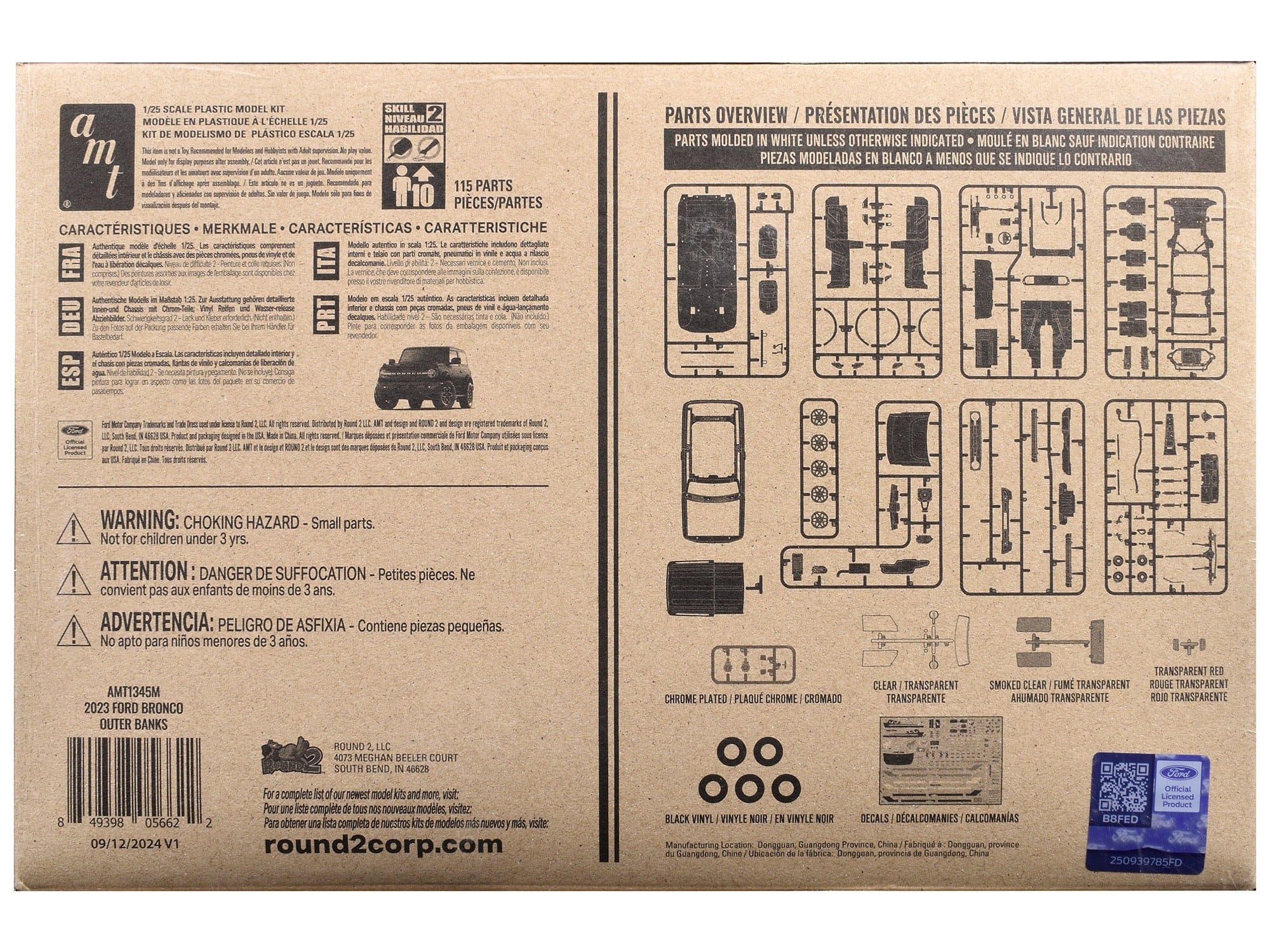 Skill 2 Model Kit 2023 Ford Bronco Outer Banks 1/25 Scale Model by AMT - Image 2