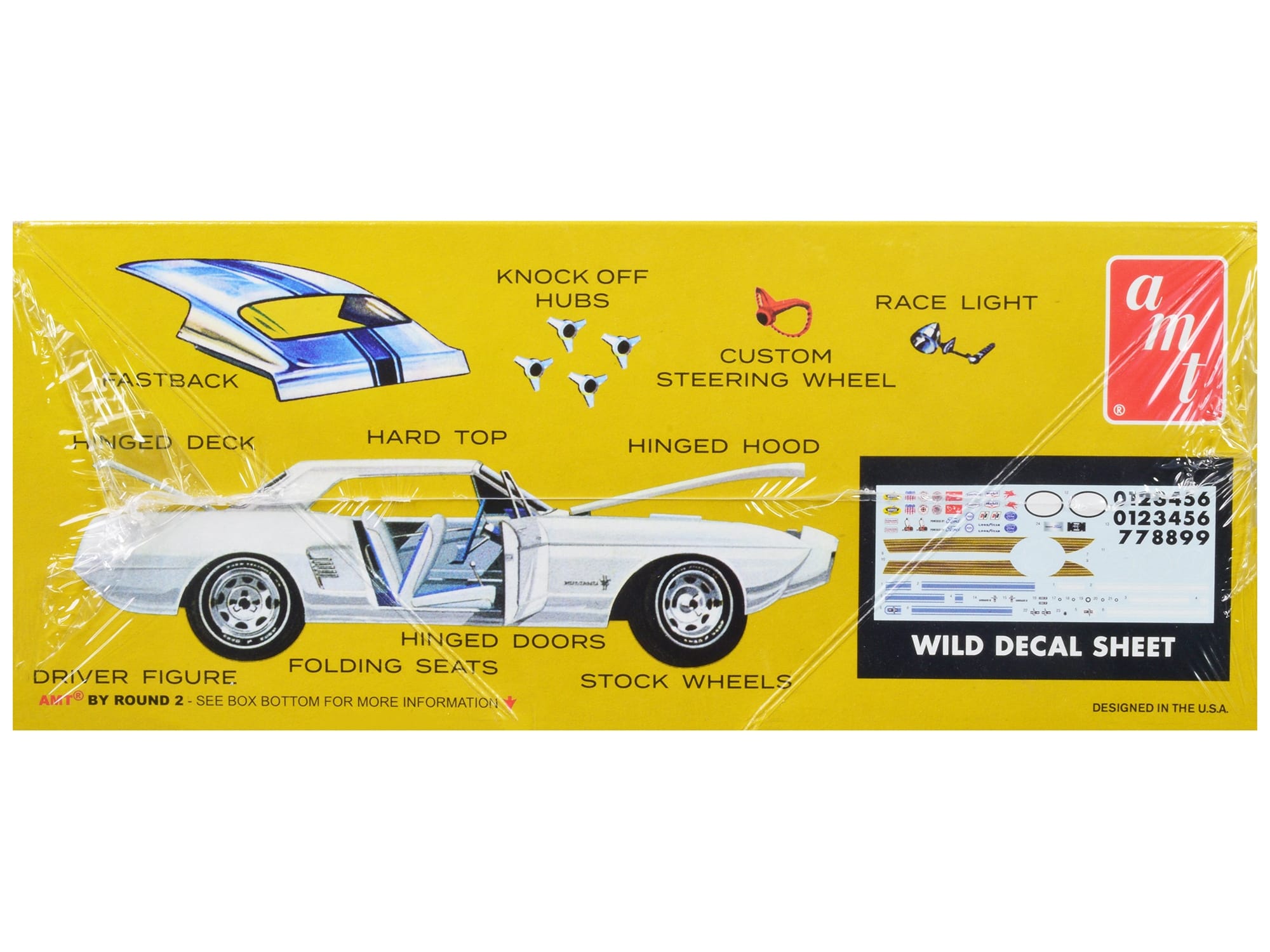 Skill 2 Model Kit 1963 Ford Mustang II Concept Car 1/25 Scale Model by AMT - Image 2
