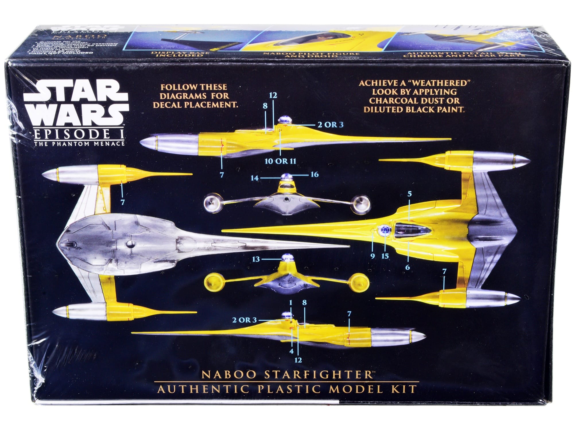 Skill 2 Model Kit Naboo Starfighter Spaceship "Star Wars: Episode I - The Phantom Menace" (1999) Movie 1/48 Scale Model by AMT - Image 3